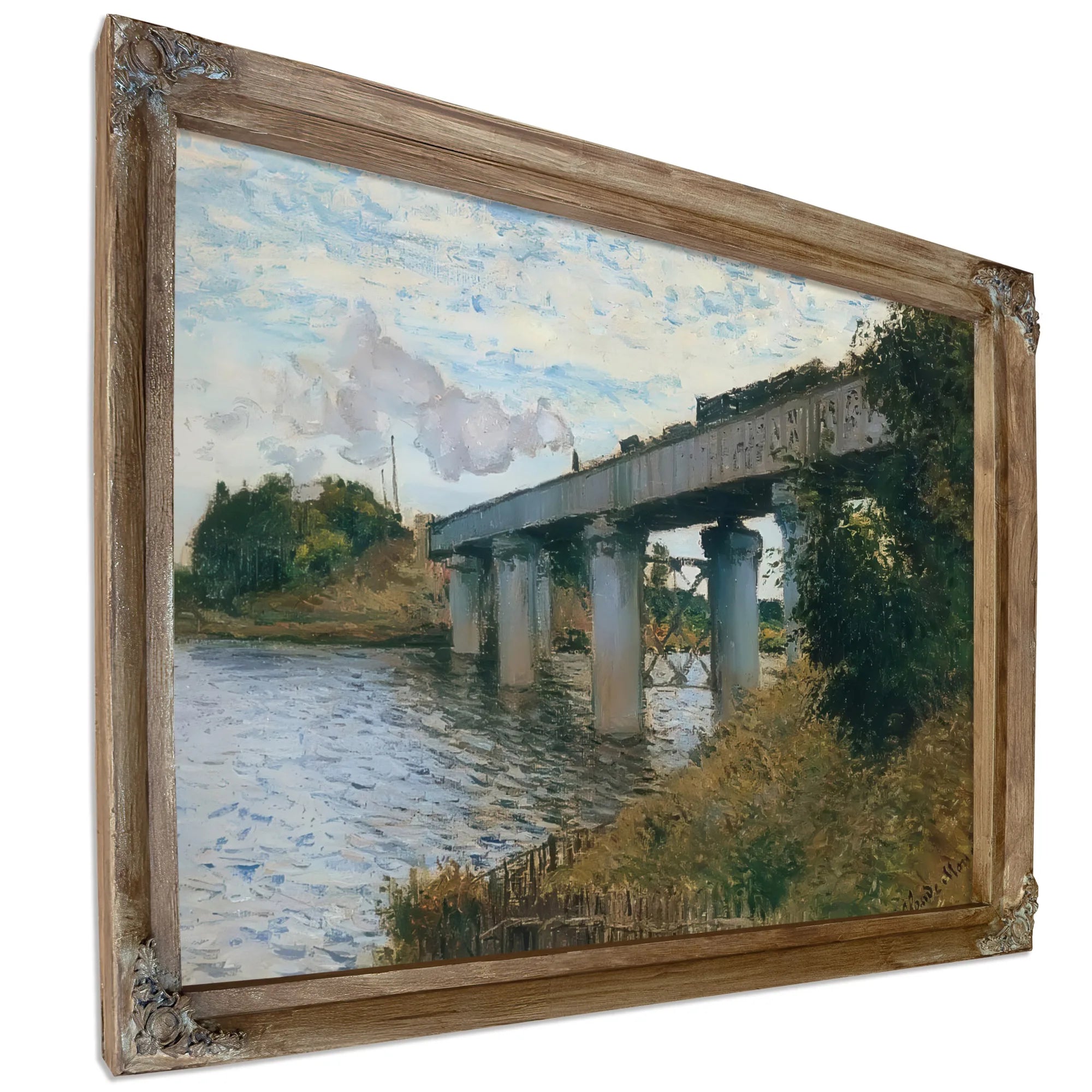 The Railway Bridge Argenteuil By Claude Monet Fine Art Print
