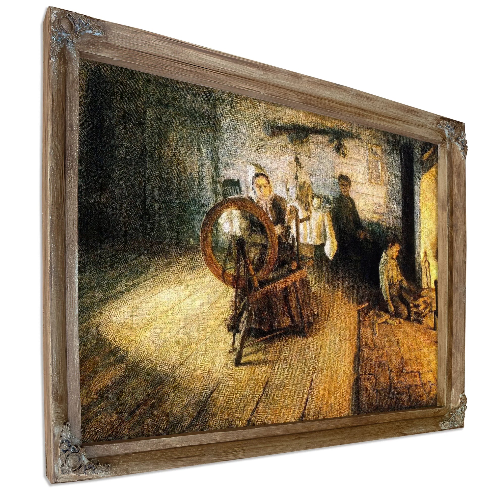 Spinning By Firelight The Boyhood Of George Washington Gray By Henry Ossawa Tanner Fine Art Print