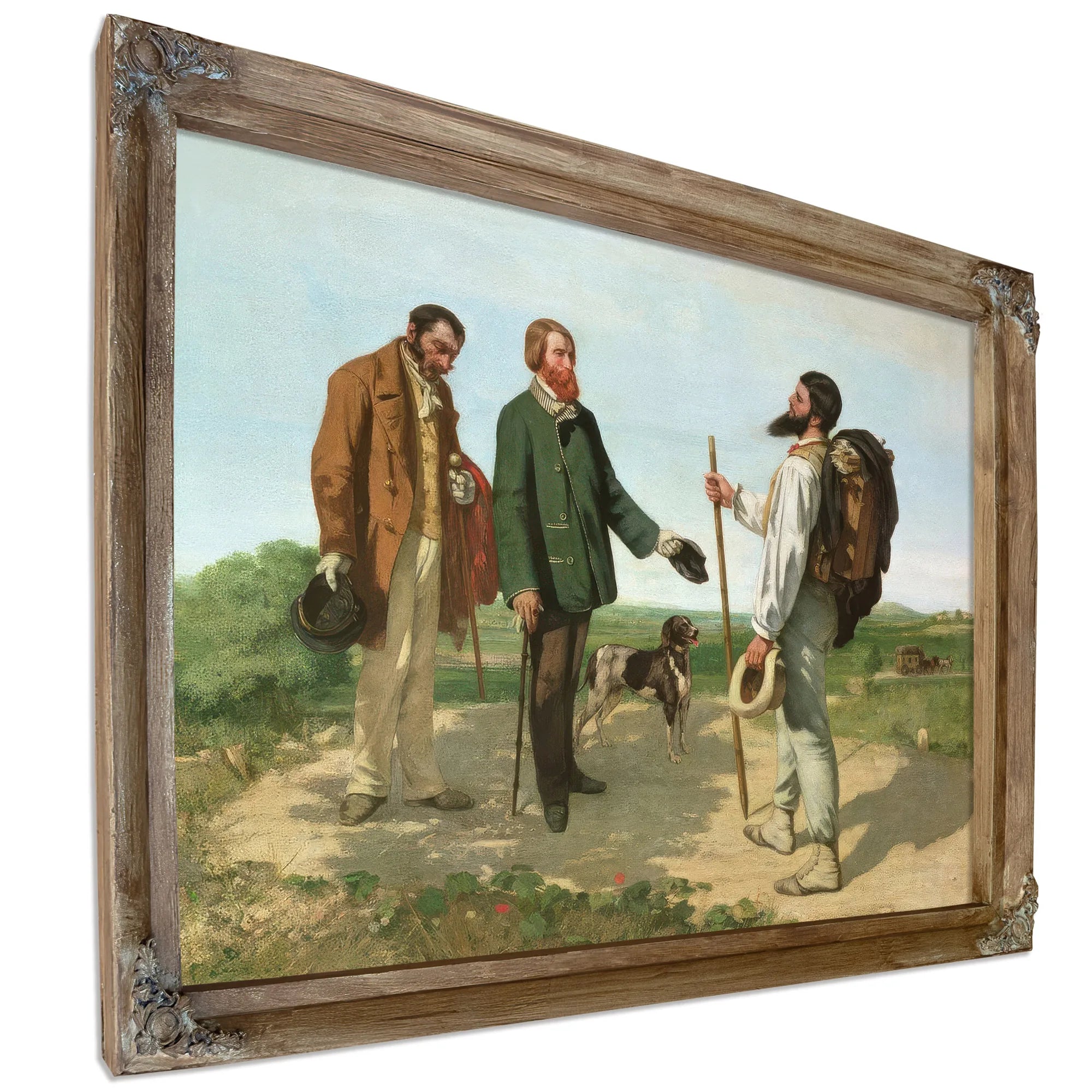 La Rencontre, Or Bonjour Monsieur Courbet By Jean Desire Gustave Courbet Fine Art Print