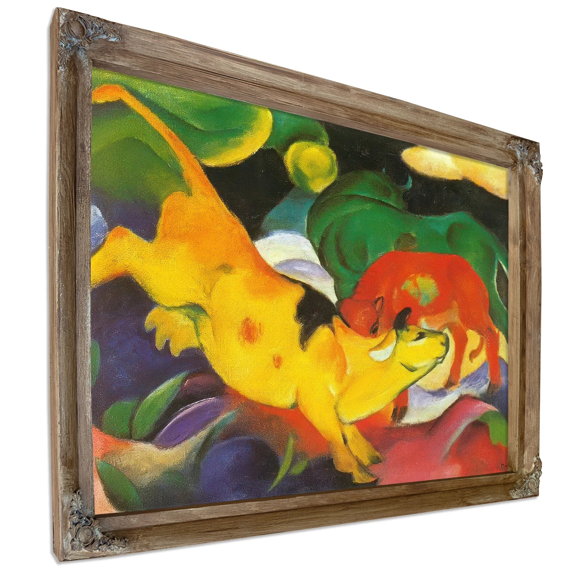 Cows Yellow Red Green By Franz Marc Fine Art Print
