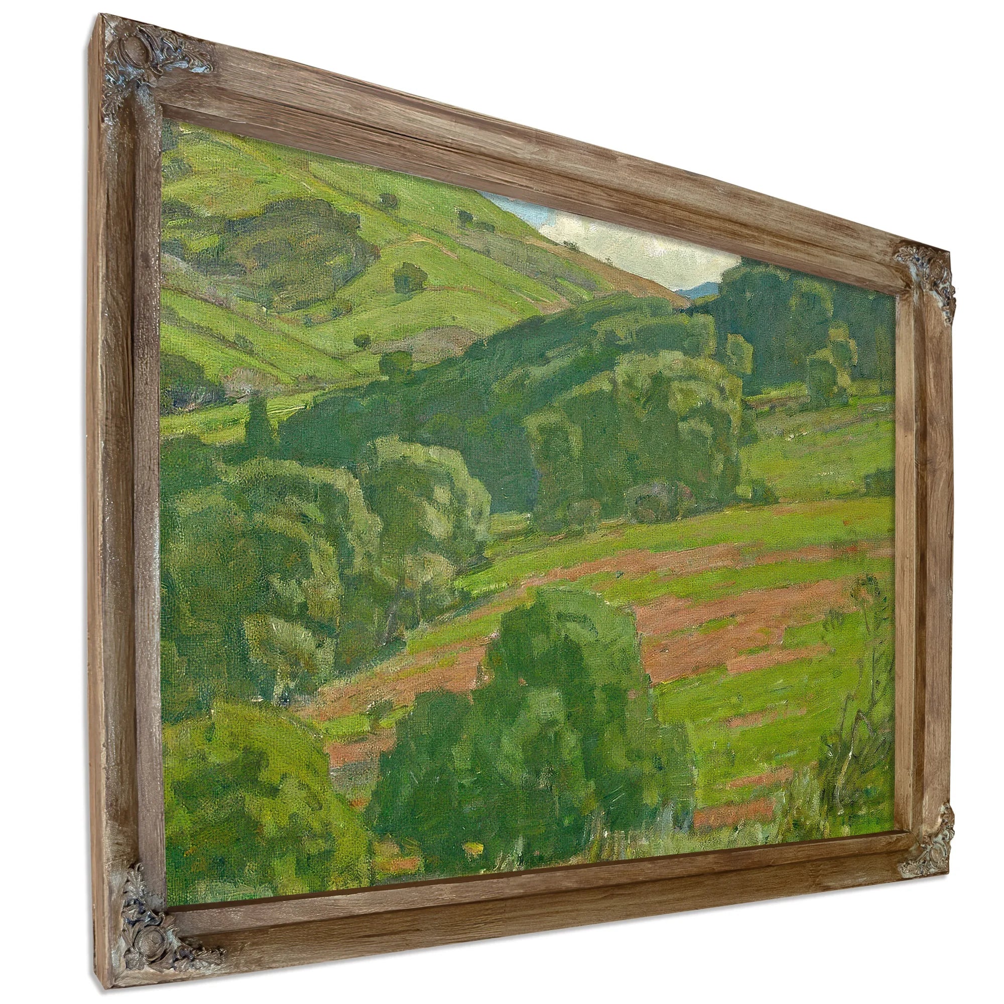 Trees Along The Foothills By William Wendt Fine Art Print