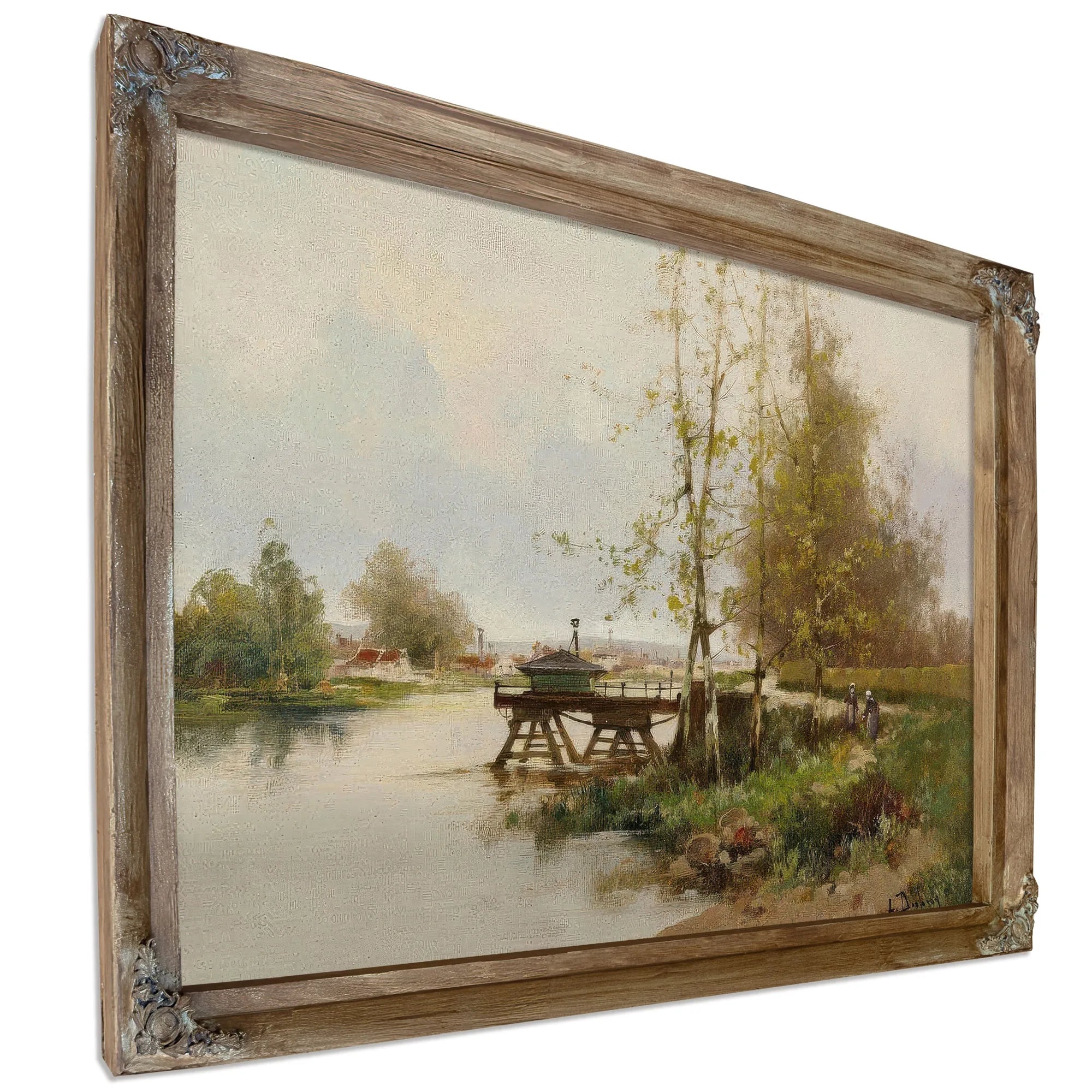 The Pond At The Edge Of The Village By Eugene Galien Laloue Fine Art Print