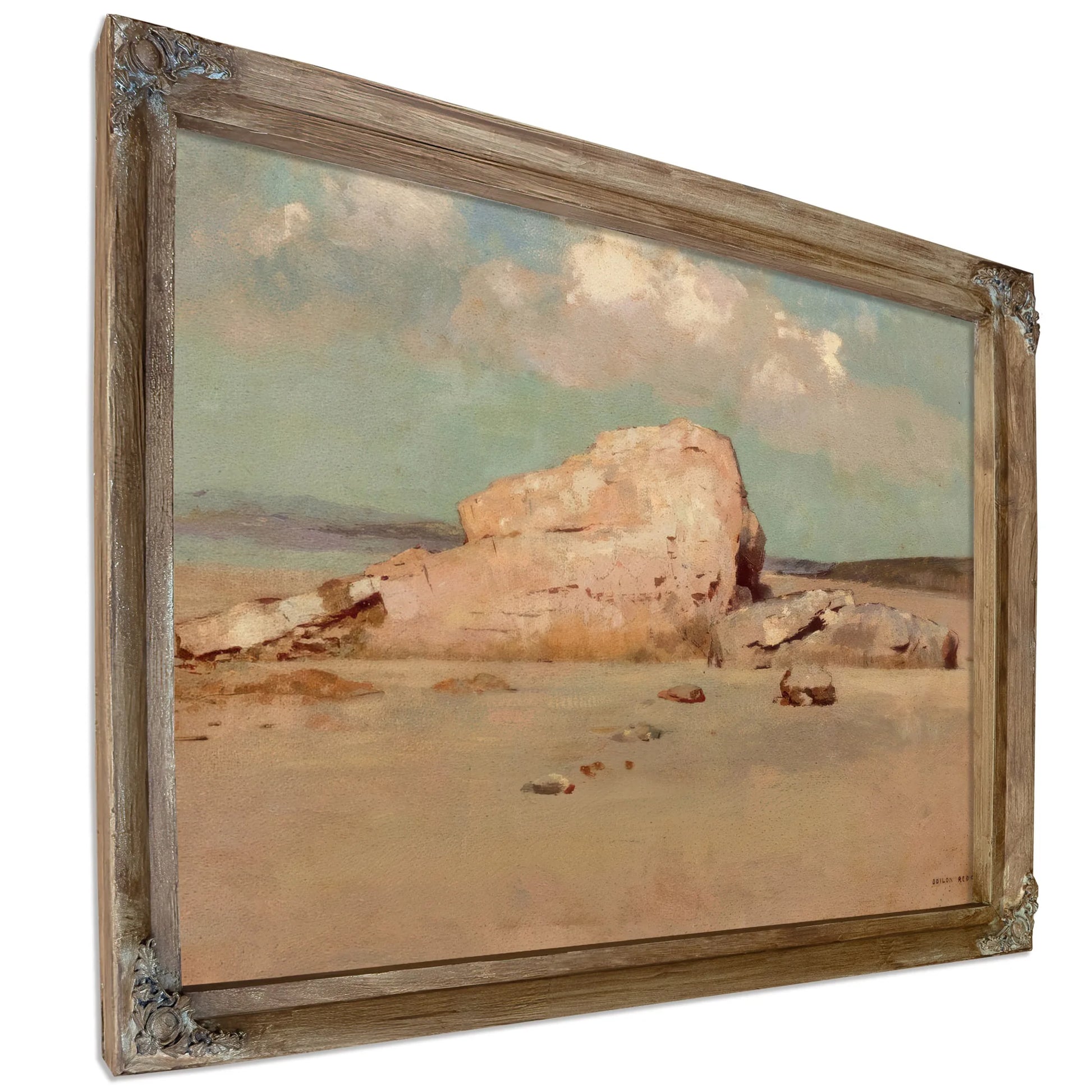 Rocks On The Beach By Odilon Redon Fine Art Print