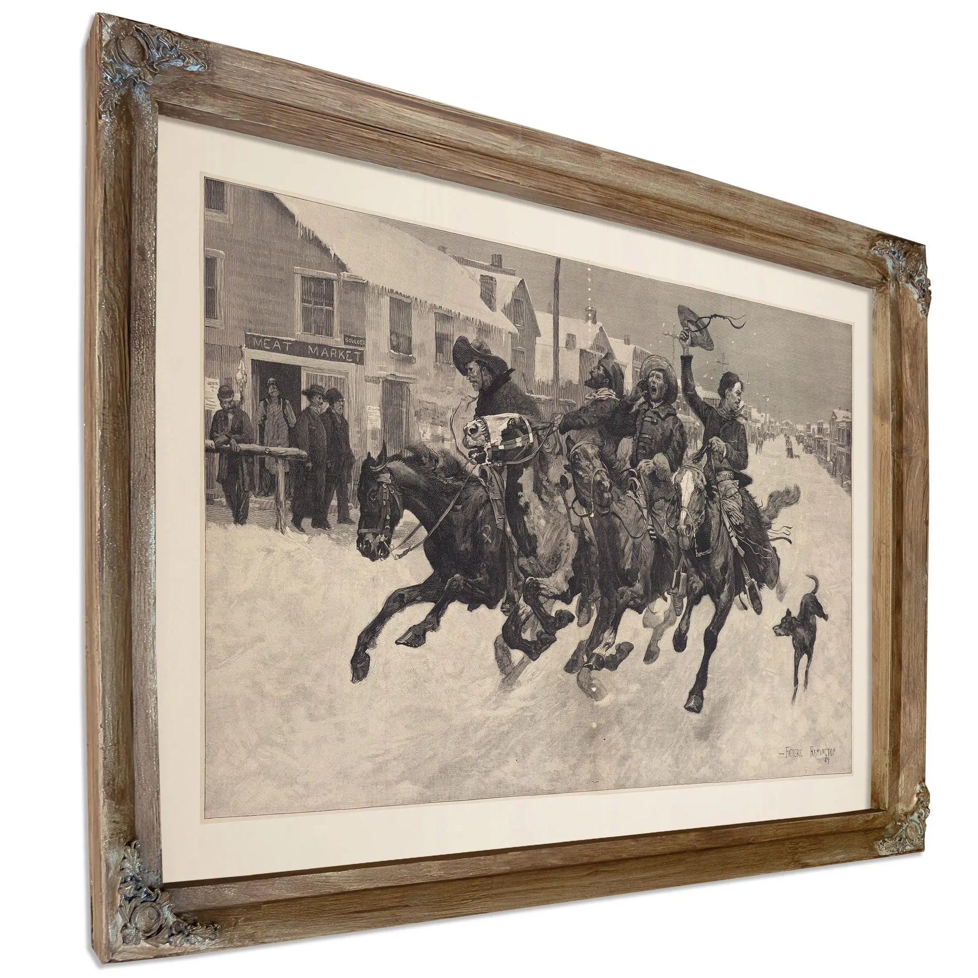 Cowboys Coming To Town For Christmas by Frederic Remington