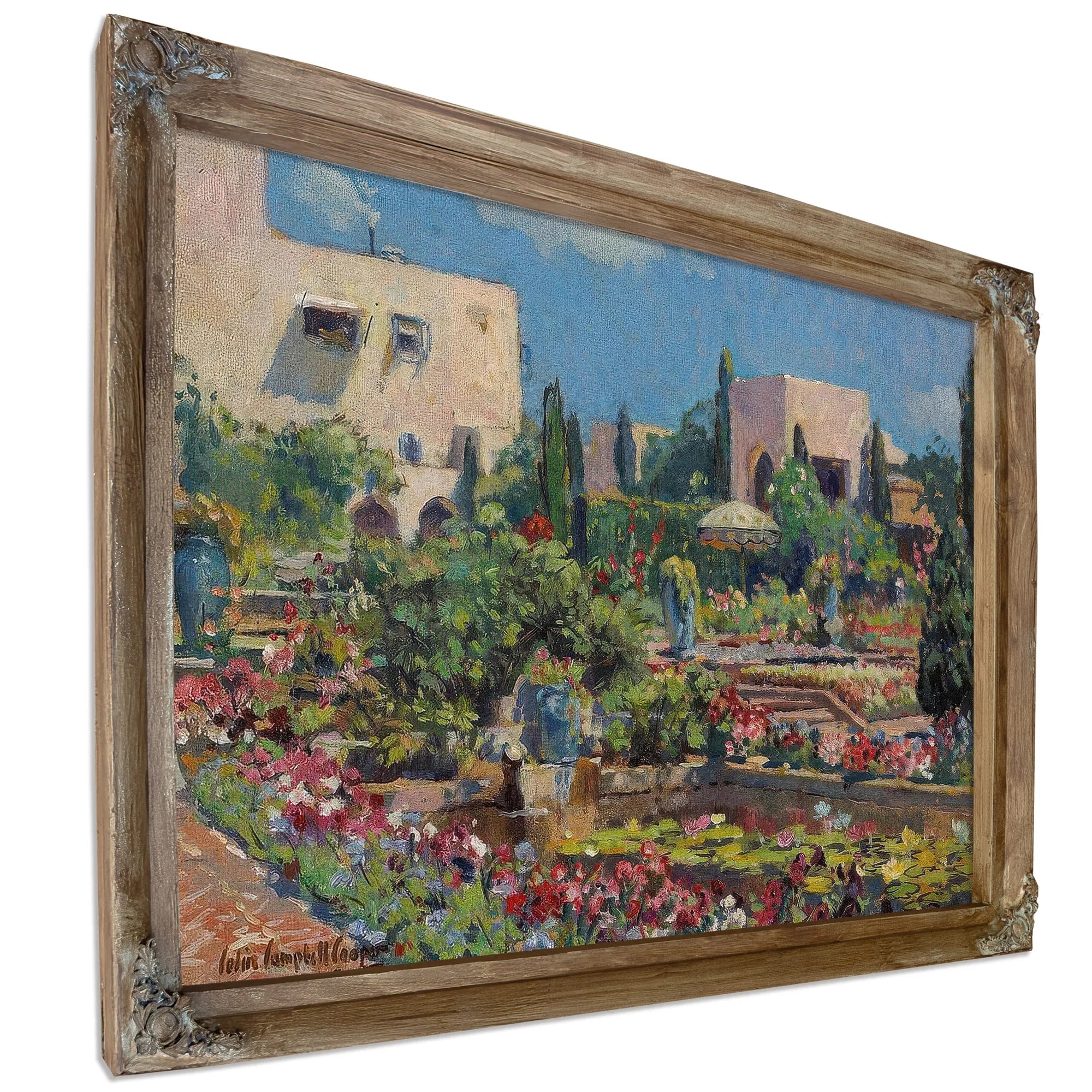 The Terrace, Samarkand Hotel, Santa Barbara, 1928 By Colin Campbell Cooper Fine Art Print