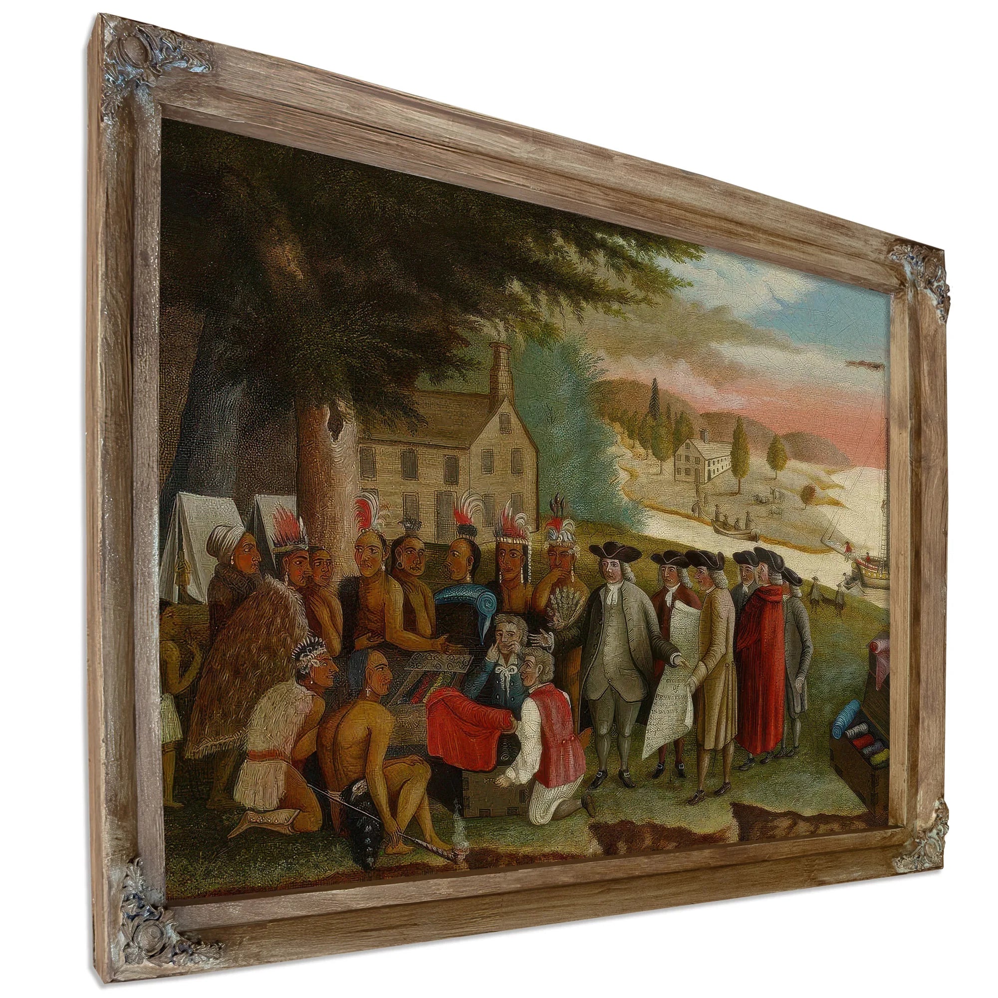 Penn 1039 S Treaty With The Indians 1840 By Edward Hicks Fine Art Print