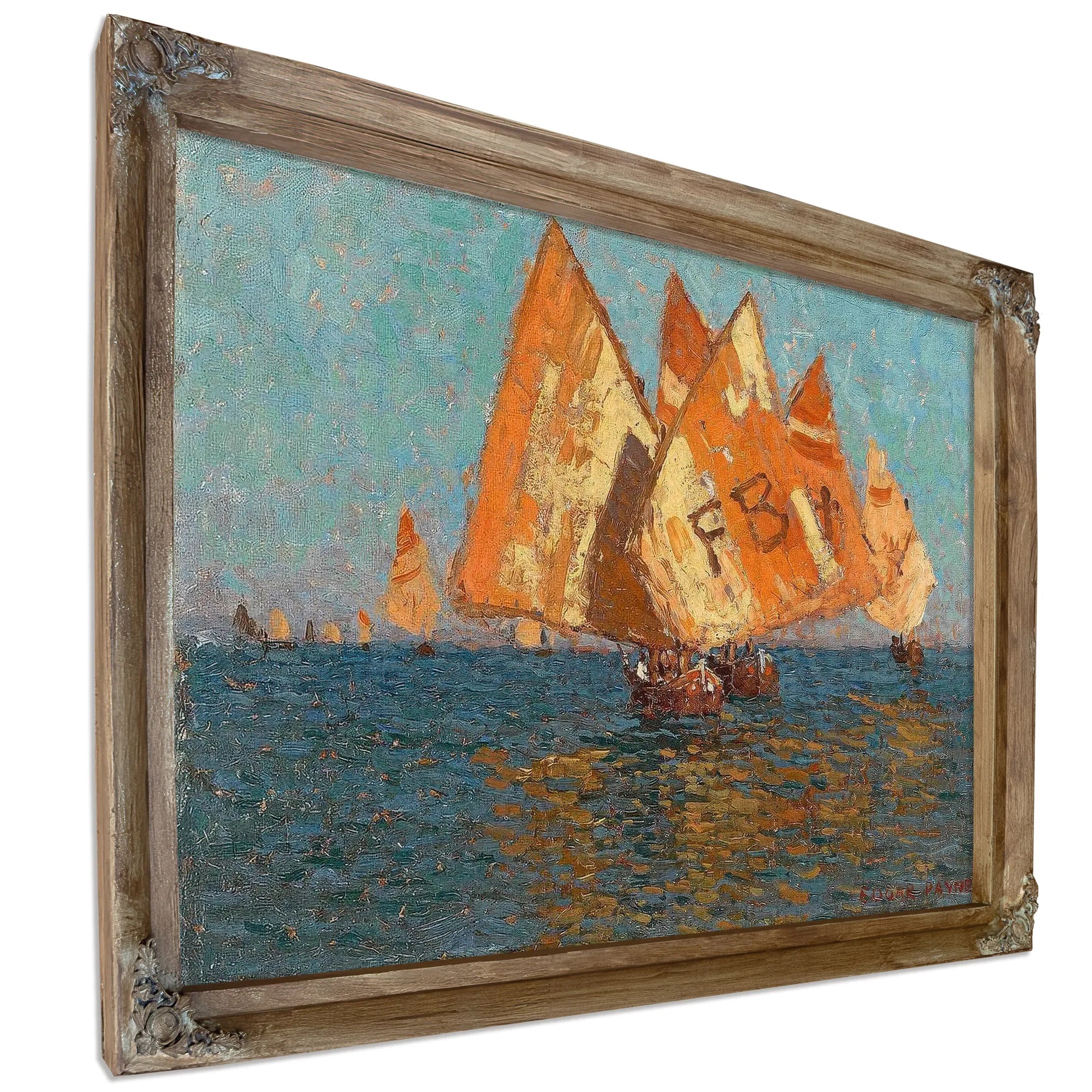 Italian Boats On The Mediterranean By Edgar Payne Fine Art Print