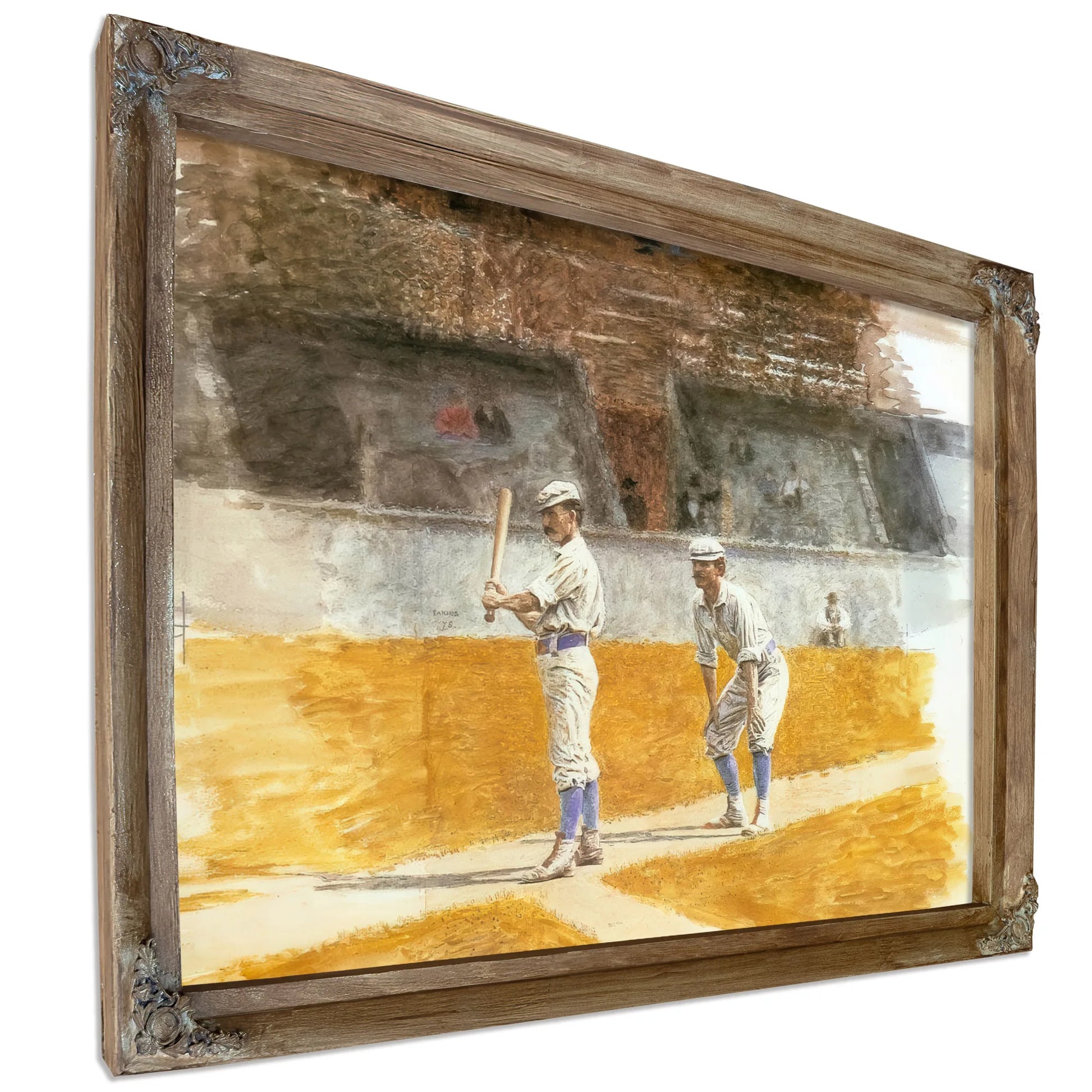 Baseball Players Practicing 1875 By Thomas Eakins Fine Art Print