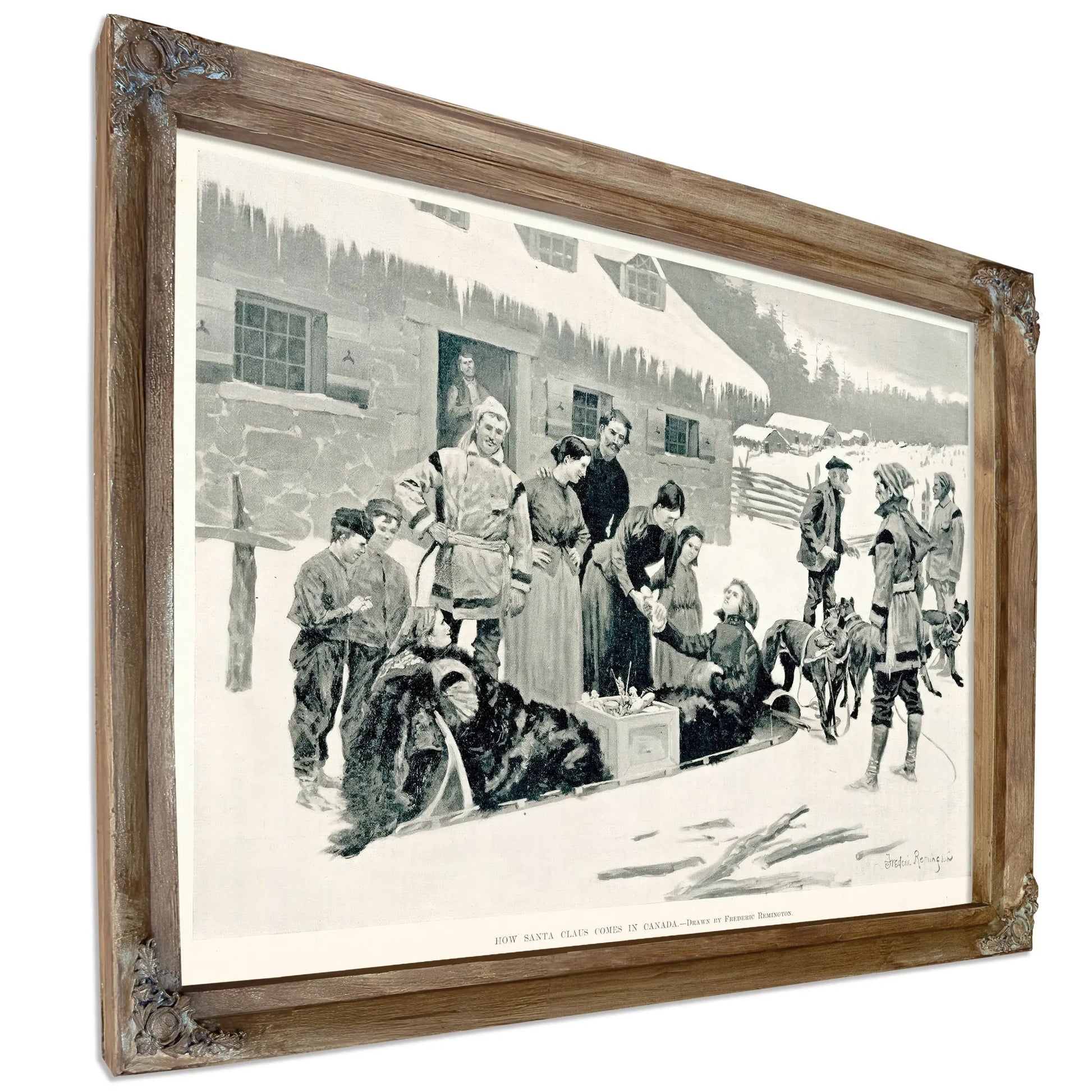 How Santa Claus Comes In Canadaa by Frederic Remington