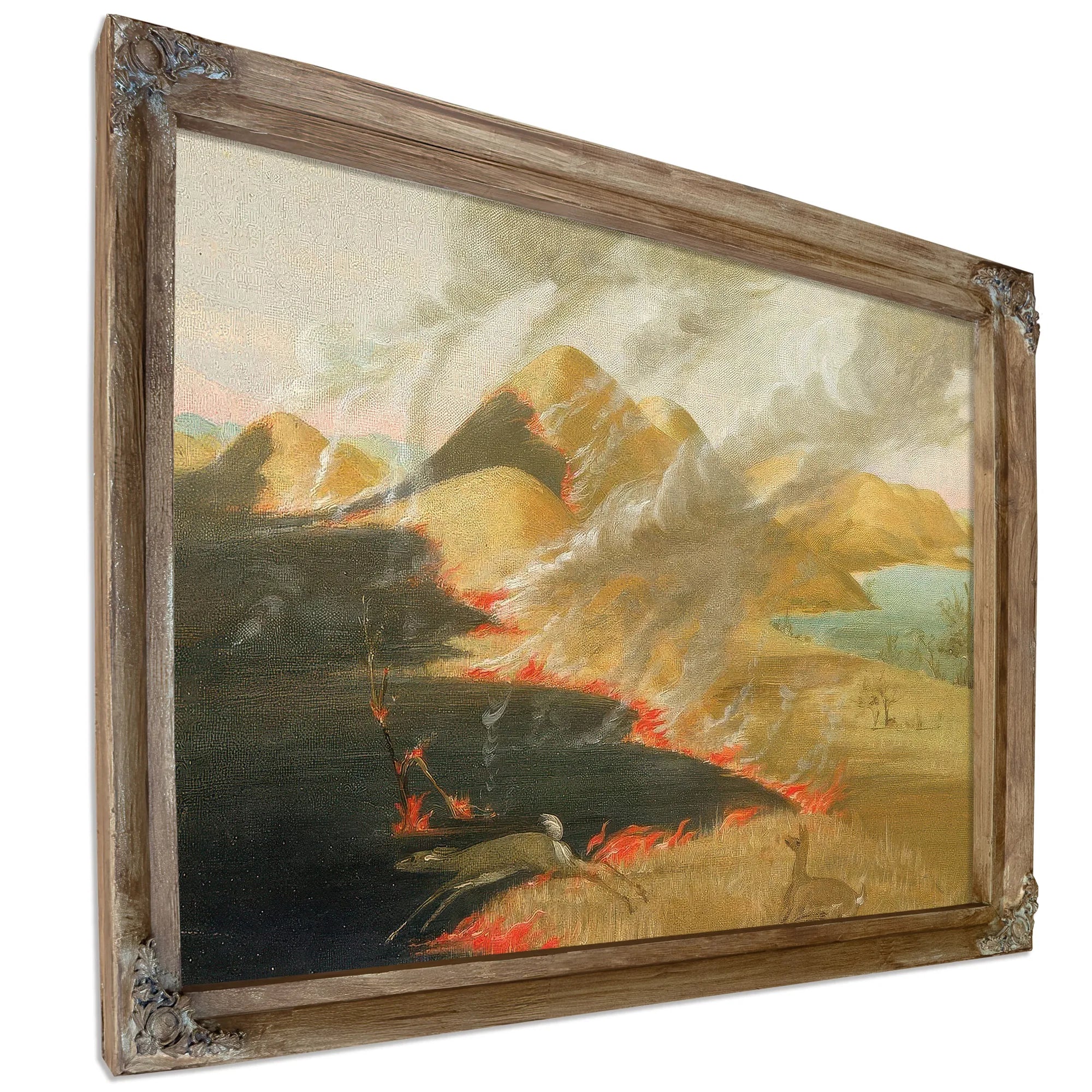 Prairie Bluffs Burning By George Catlin Fine Art Print