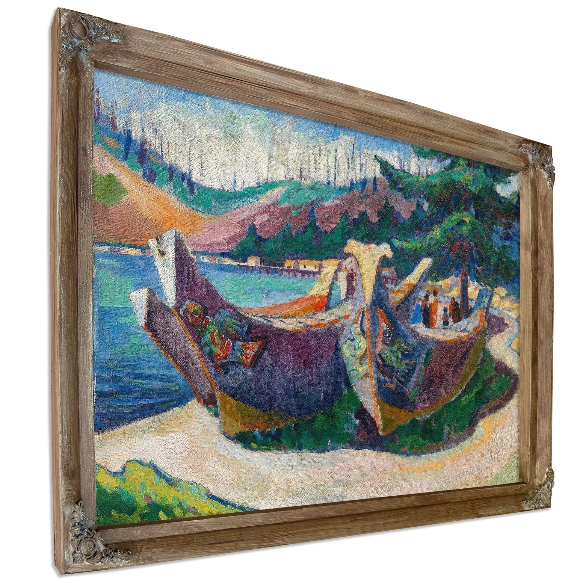 War Canoes Alert Bay 1912 By Emily Carr Fine Art Print