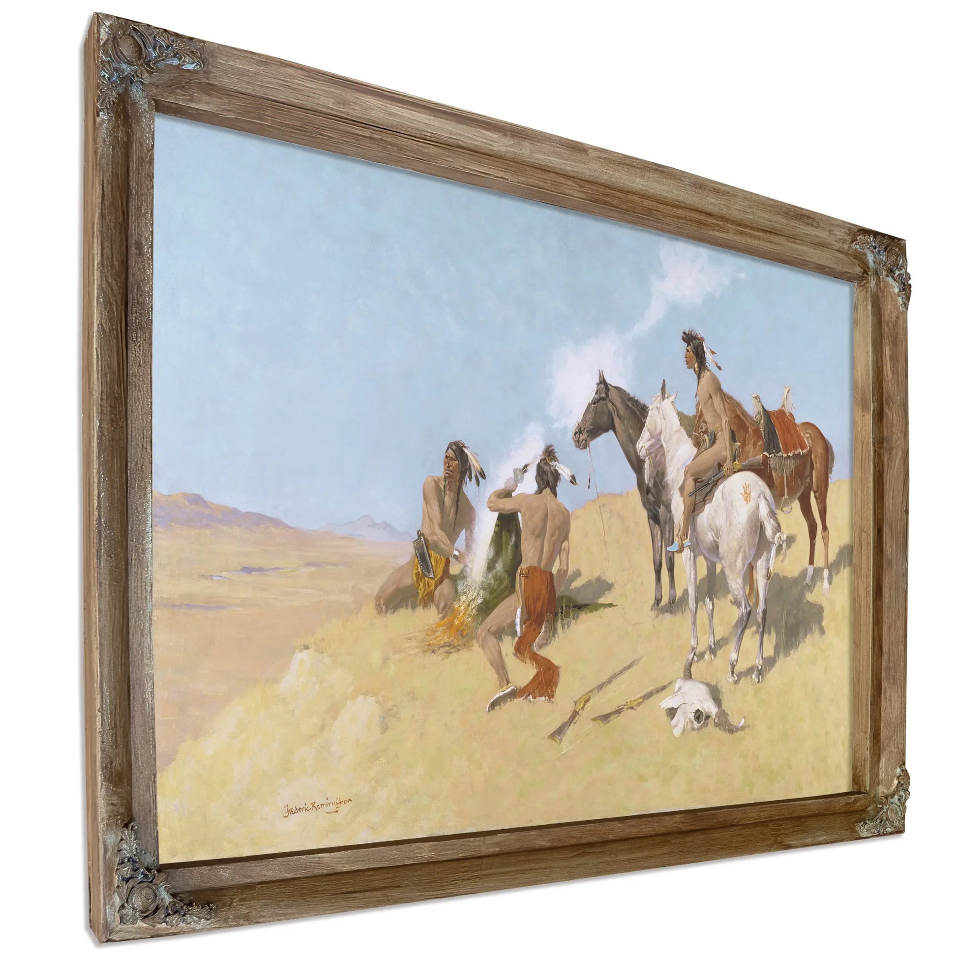 The Smoke Signal By Frederic S Remington  by Frederic Remington