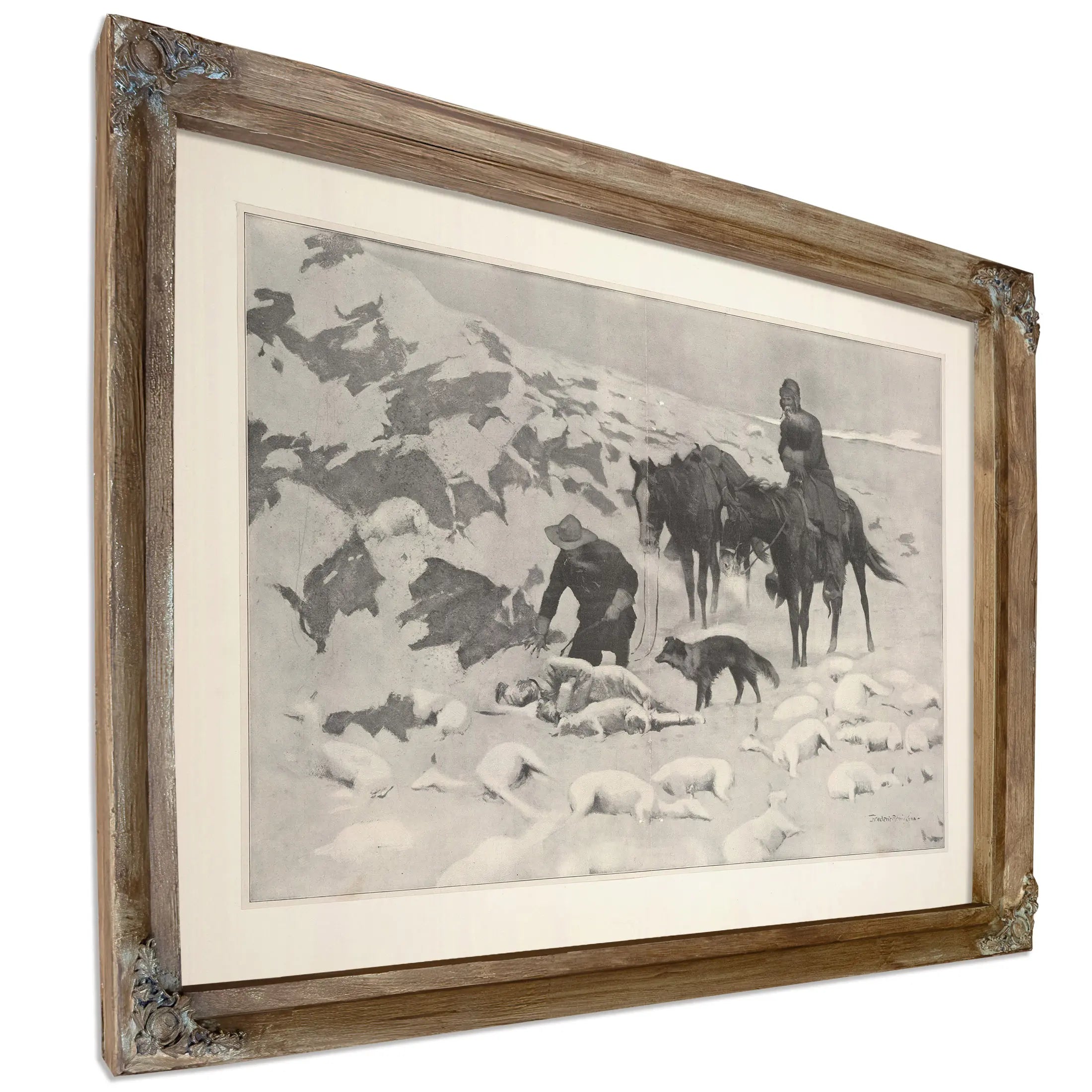The Frozen Sheep Herder by Frederic Remington