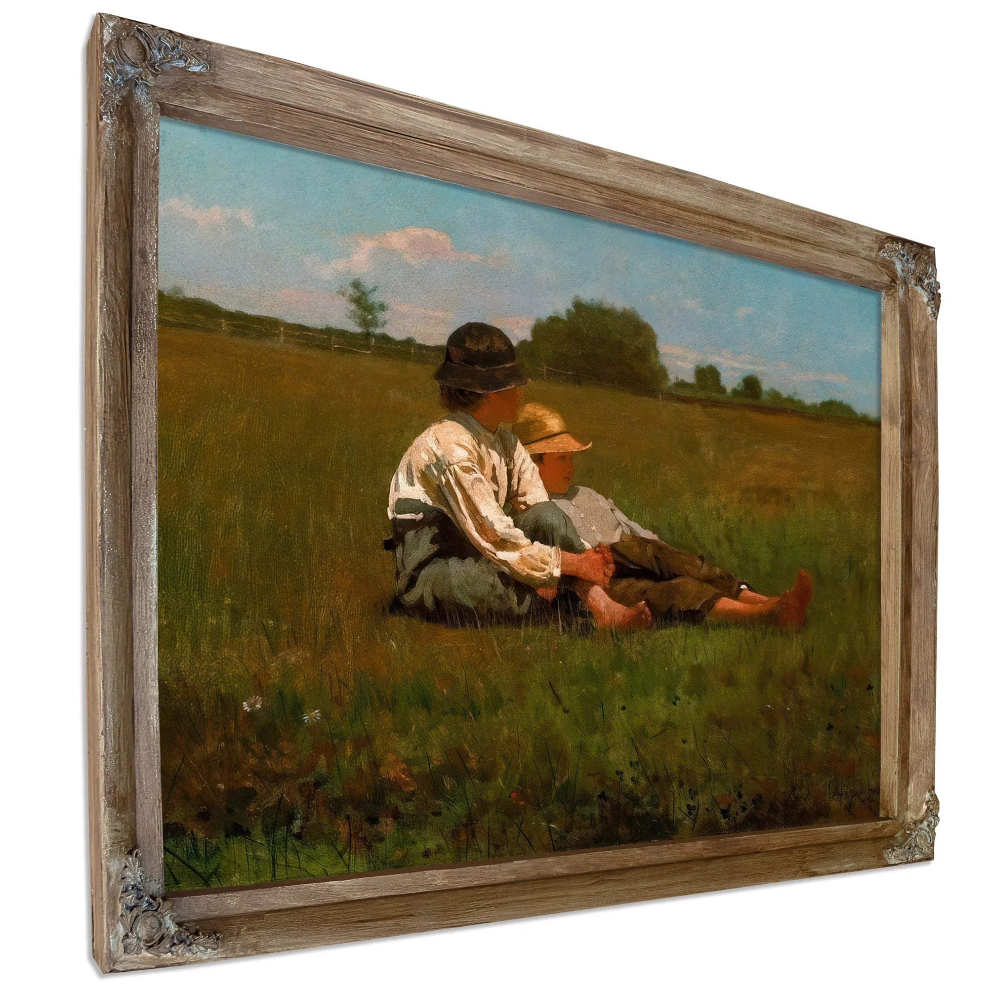 Boys In A Pasture By Winslow Homer Fine Art Print