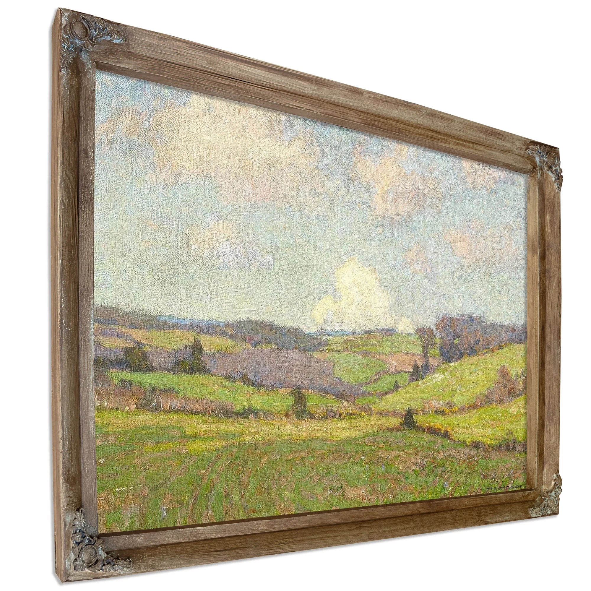Passing Clouds Over Open Fields By William Wendt Fine Art Print
