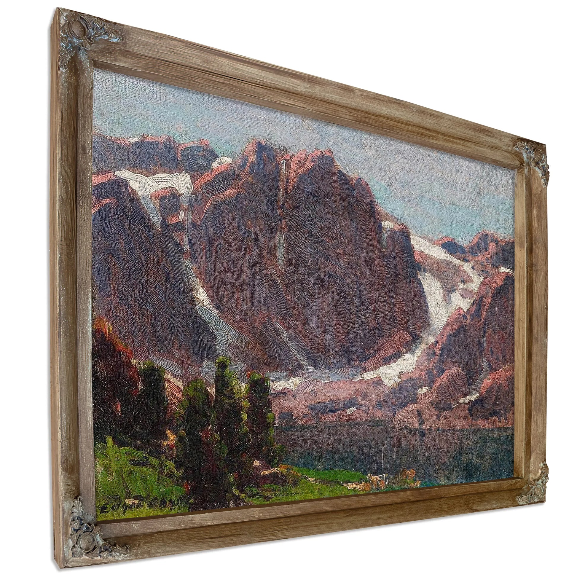 Sierra Lake (Believed To Be Temple Crag) By Edgar Payne Fine Art Print