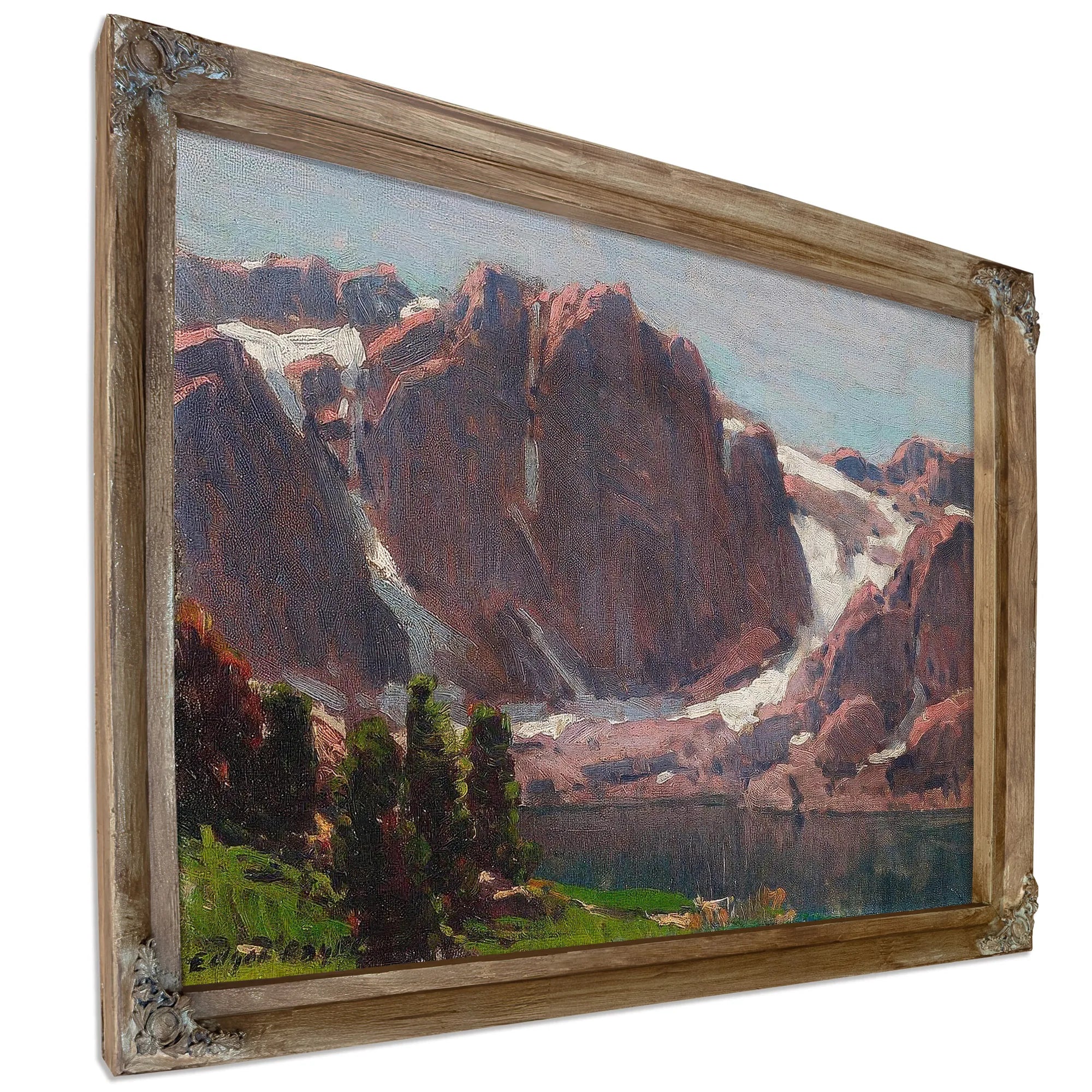 Sierra Lake (Believed To Be Temple Crag) By Edgar Payne Fine Art Print