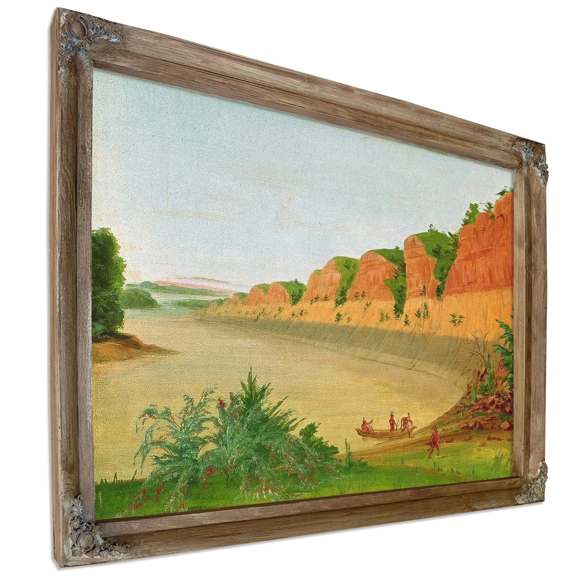 South Side Of Buffalo Island, Showing Buffalo Berries In The Foreground By George Catlin Fine Art Print