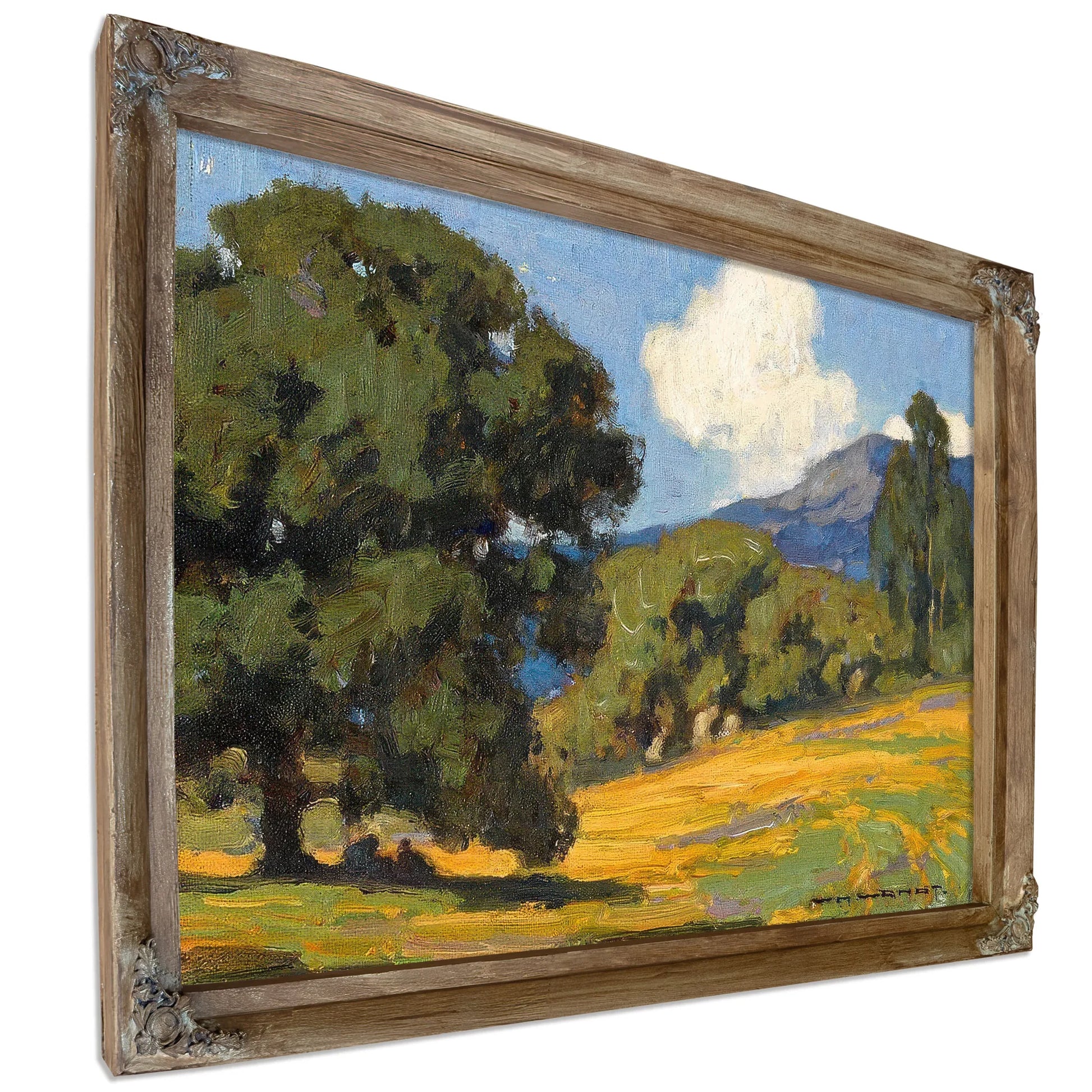 California Wildflowers And Oaks By William Wendt Fine Art Print