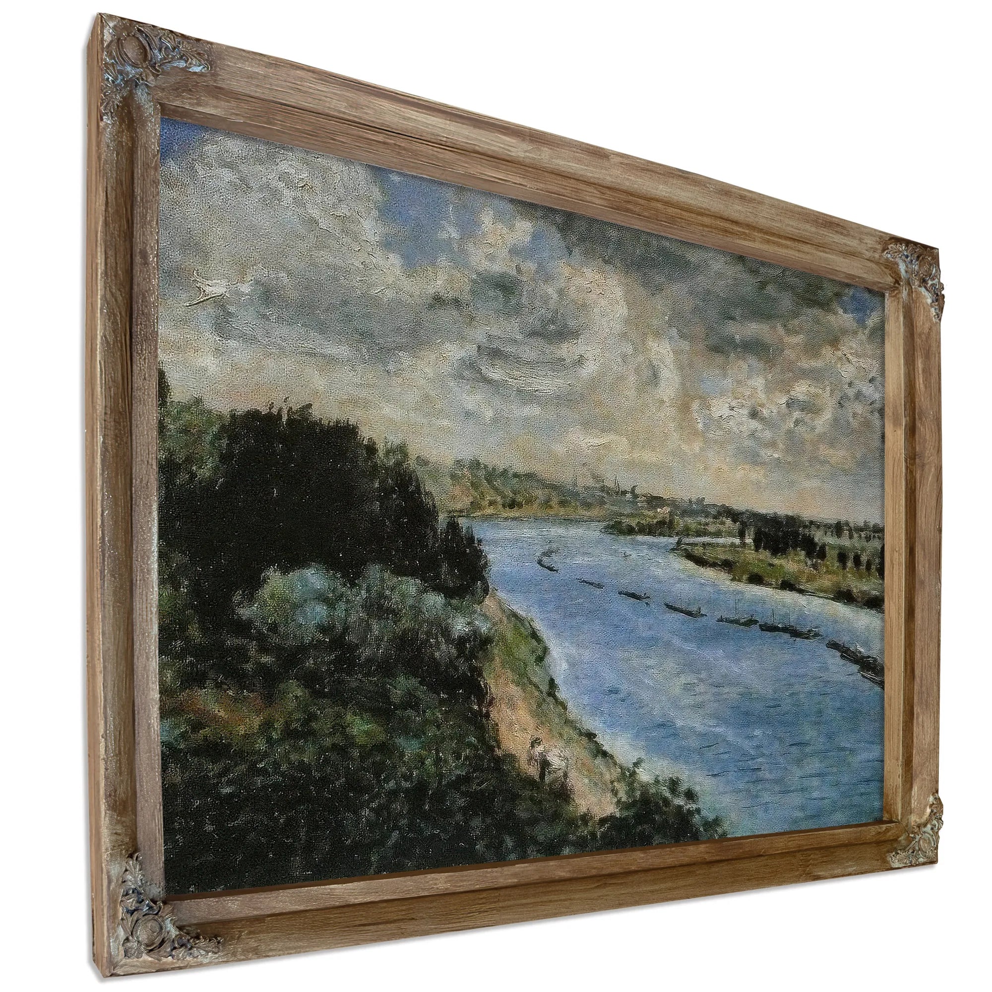 Chalands Sur La Seine By Pierre Auguste Renoir Fine Art Print