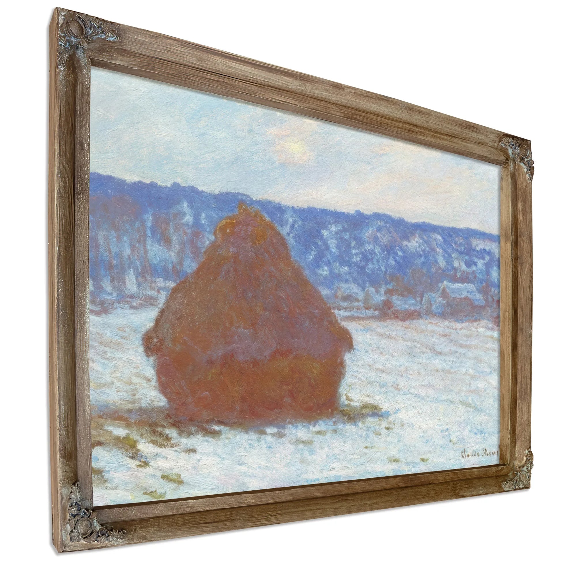 Stack Of Wheat (Snow Effect Overcast Day) By Claude Monet Fine Art Print