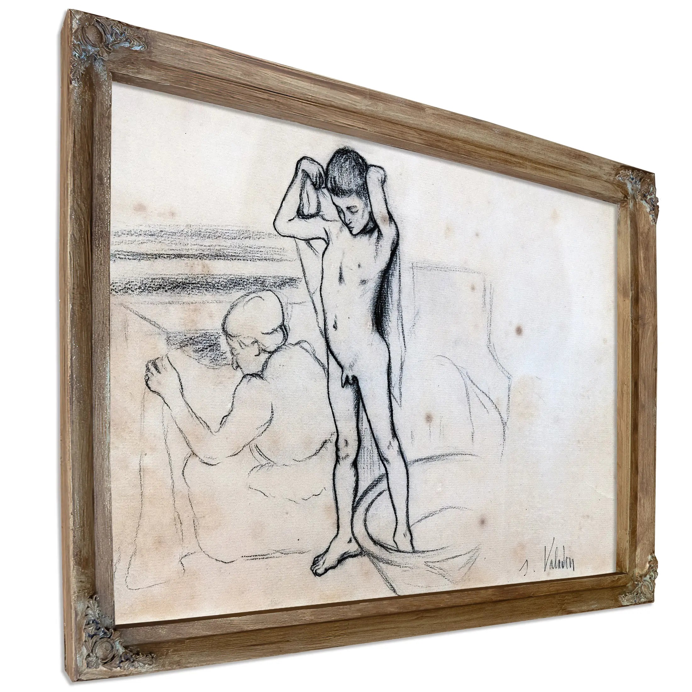 La Mere De Et Son Fils Maurice 1890 by Suzanne Valadon