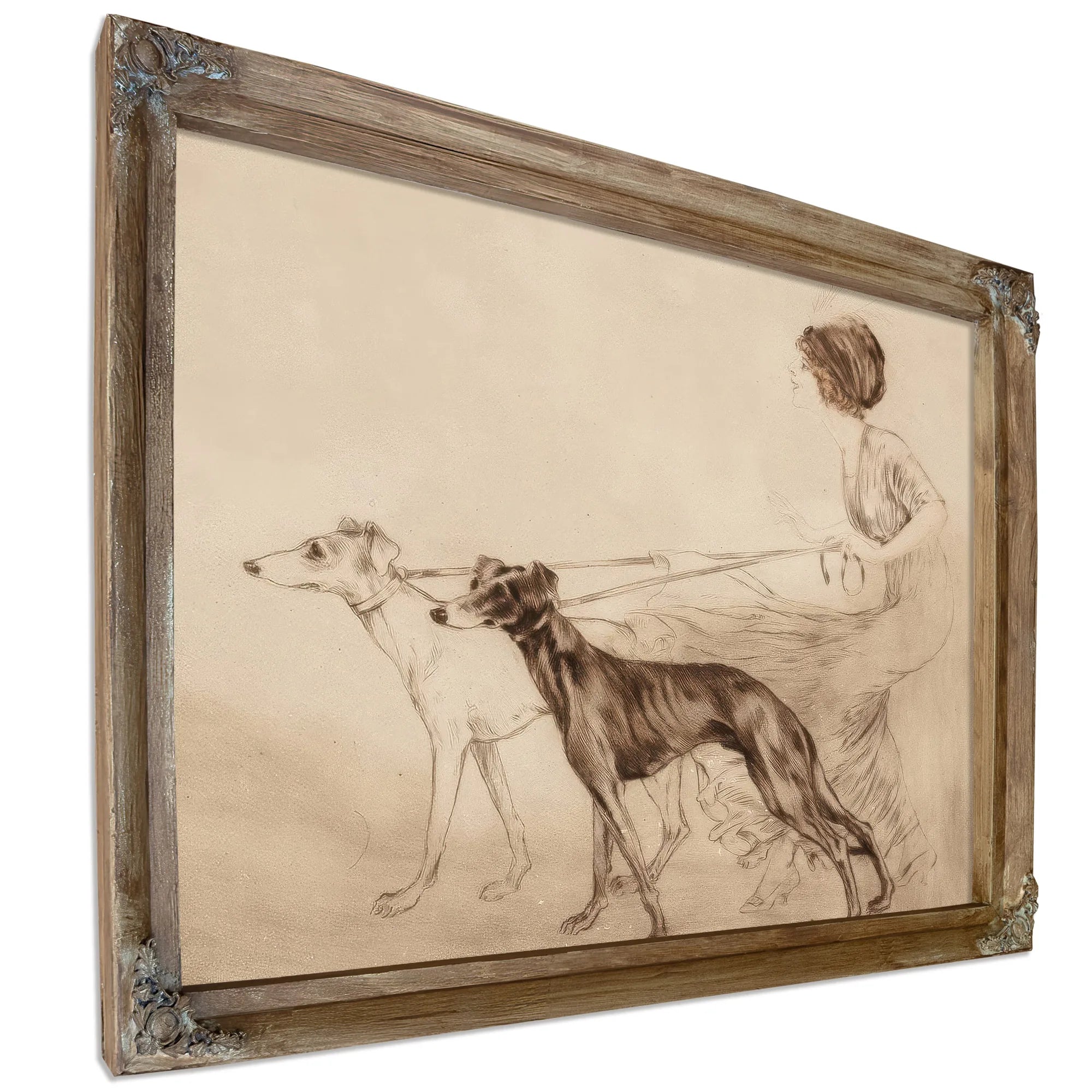 Premier Coursing 1913 By Louis Icart Fine Art Print