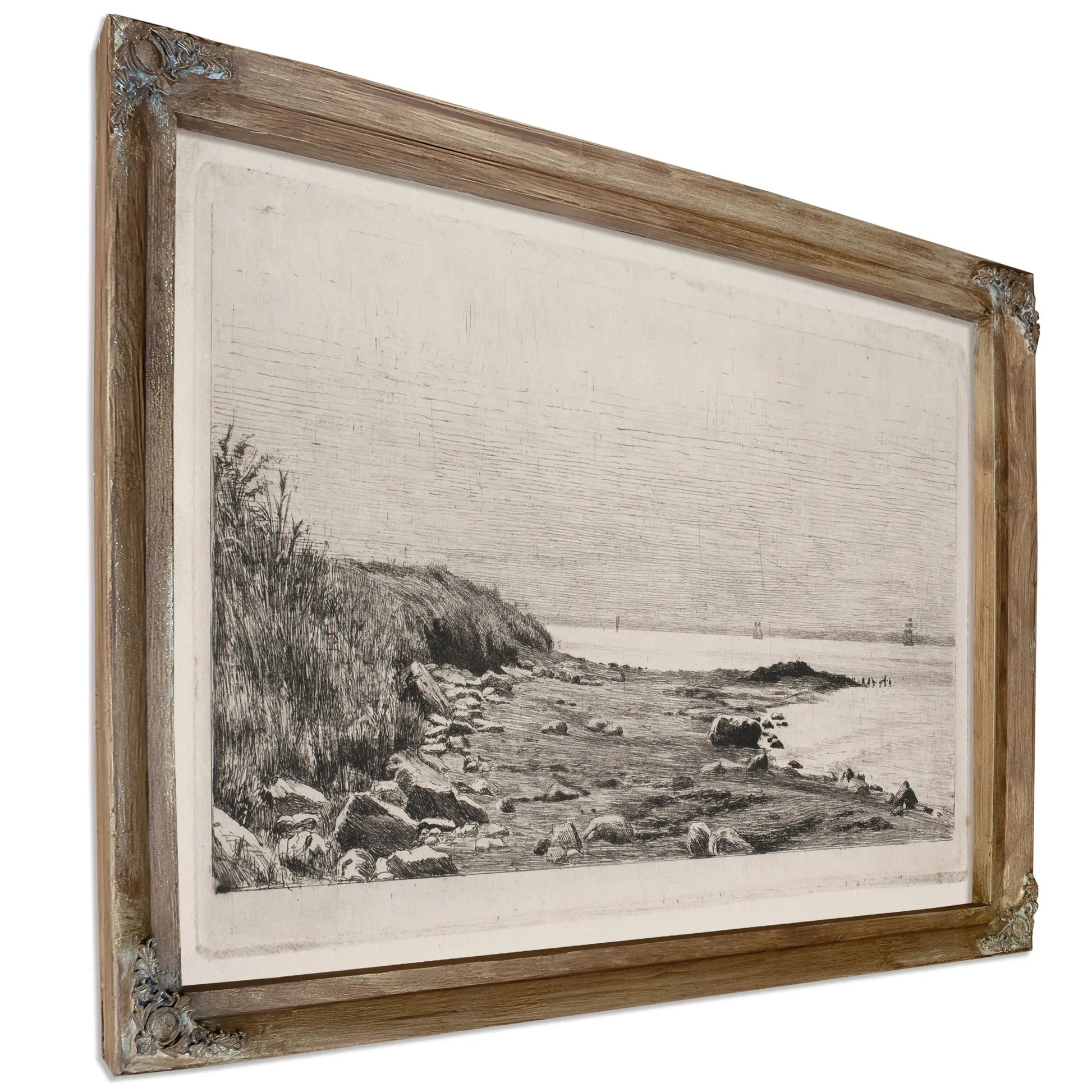 Strandparti Solskin I Havet by Carl Bloch