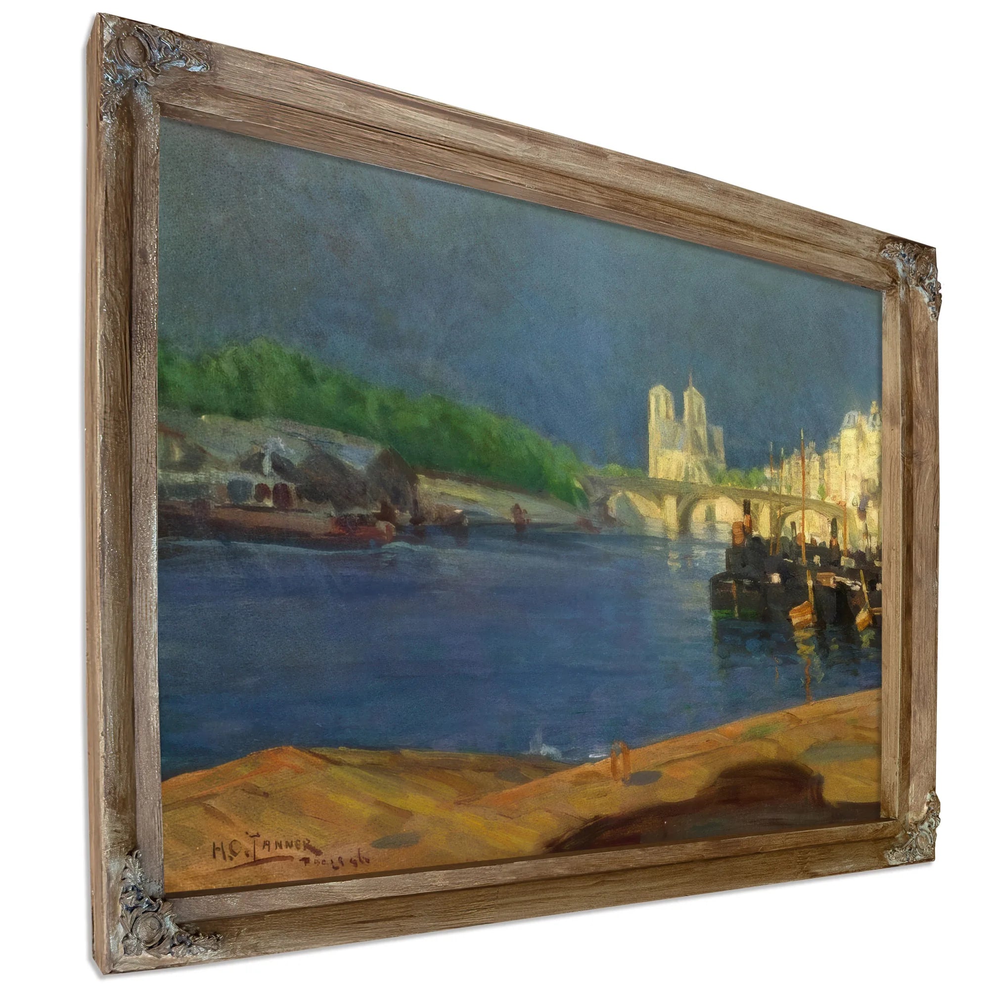 View Of The Seine Looking Toward Notre Dame By Henry Ossawa Tanner Fine Art Print