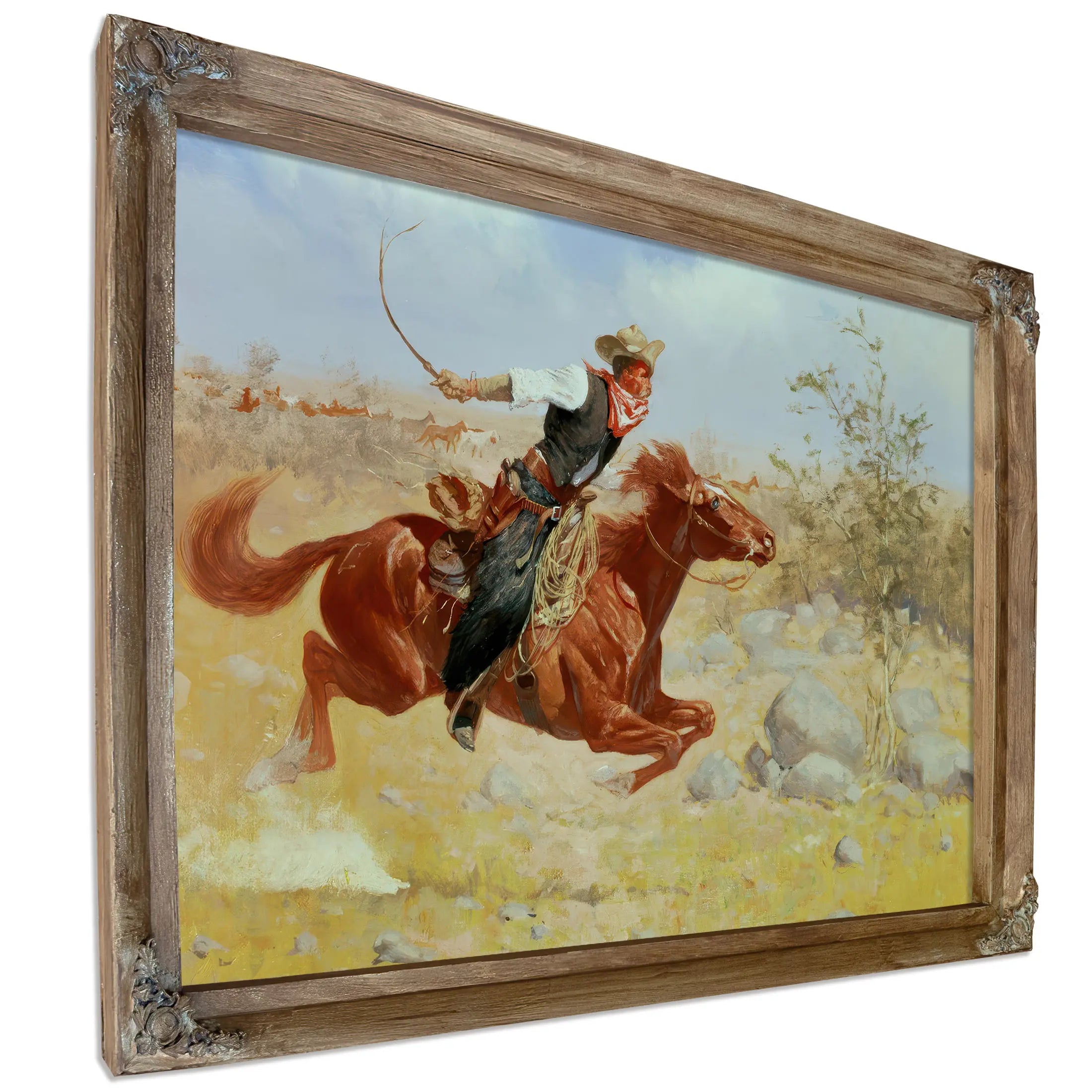Galloping Horseman C by Frederic Remington