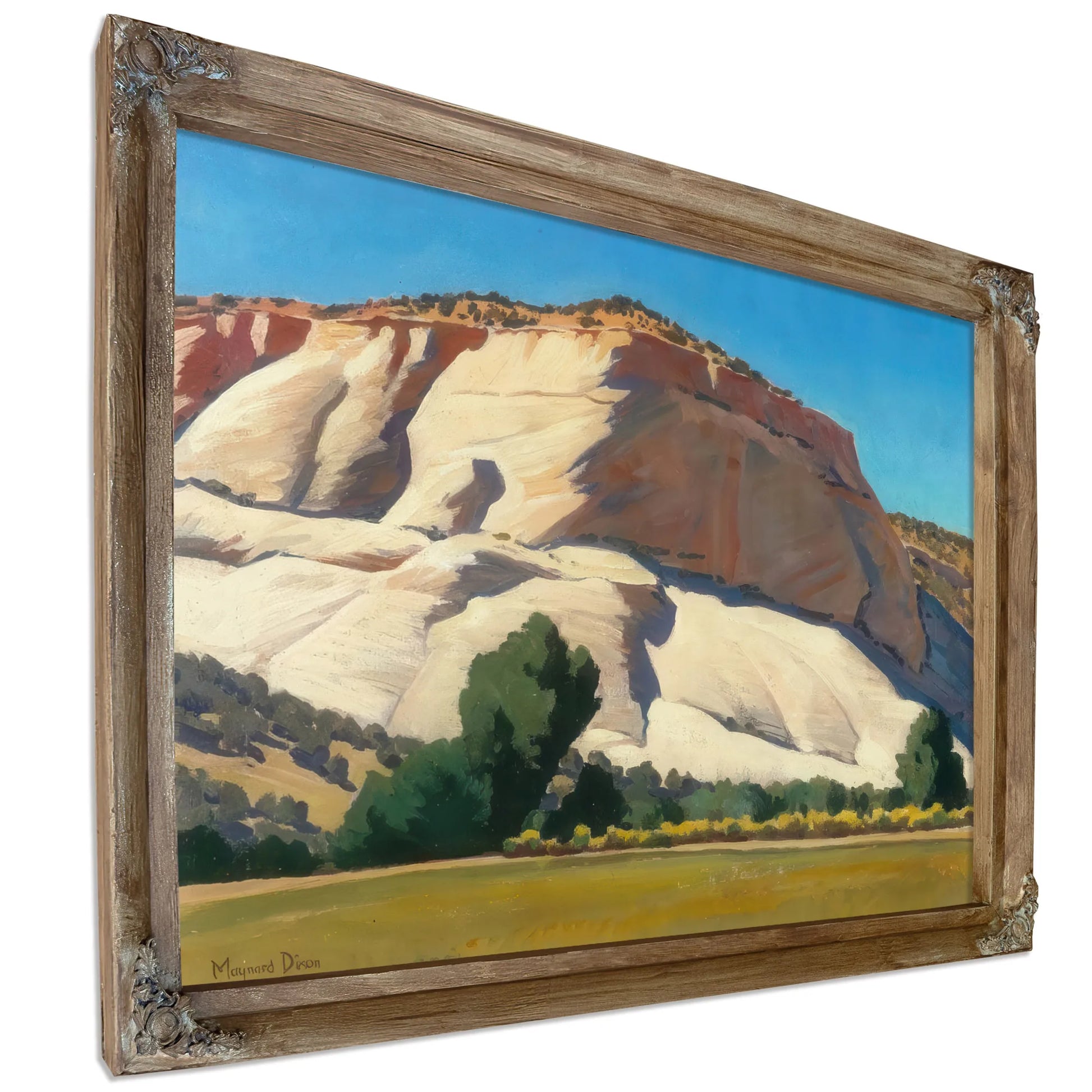 White Butte And Meadow By Maynard Dixon Fine Art Print