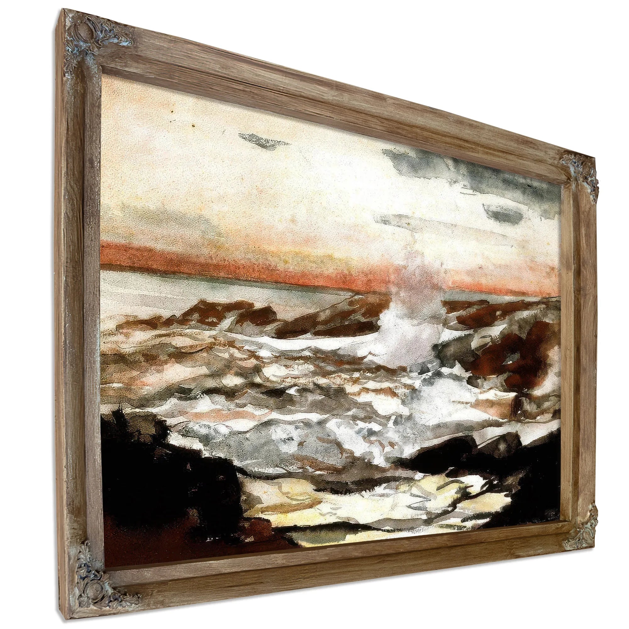 Prout's Neck Surf On Rocks By Winslow Homer Fine Art Print