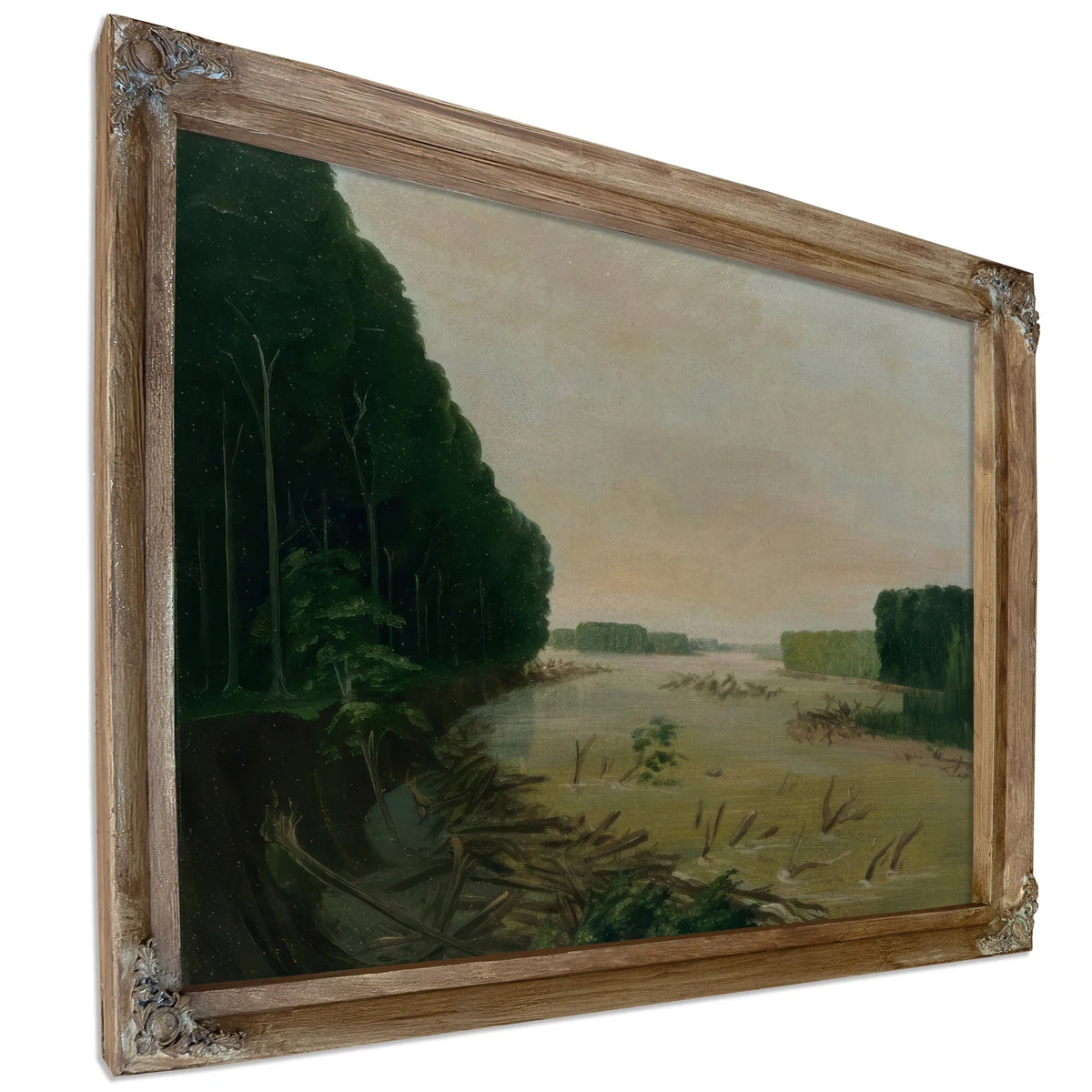 View On The Missouri, Alluvial Banks Falling In, 600 Miles Above St. Louis By George Catlin Fine Art Print