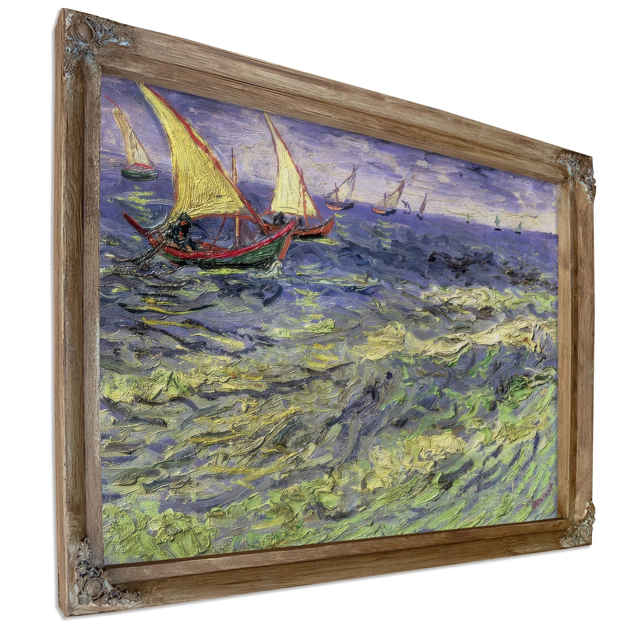 Seascape At Saintes Maries (View Of Mediterranean) By Vincent Van Gogh Fine Art Print