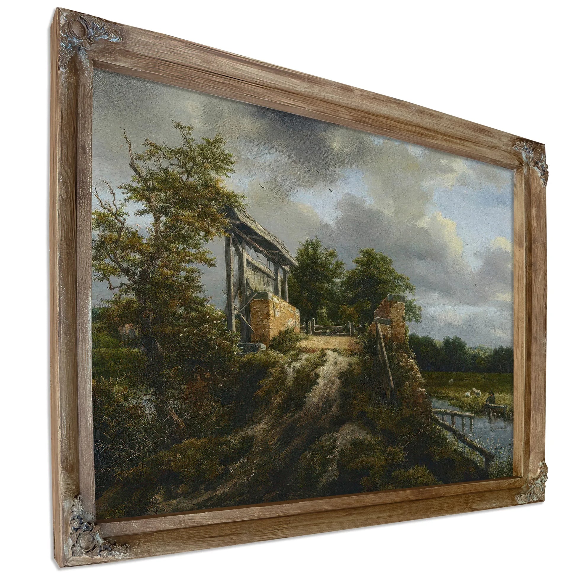 Bridge With A Sluice By Jacob Van Ruisdael Fine Art Print
