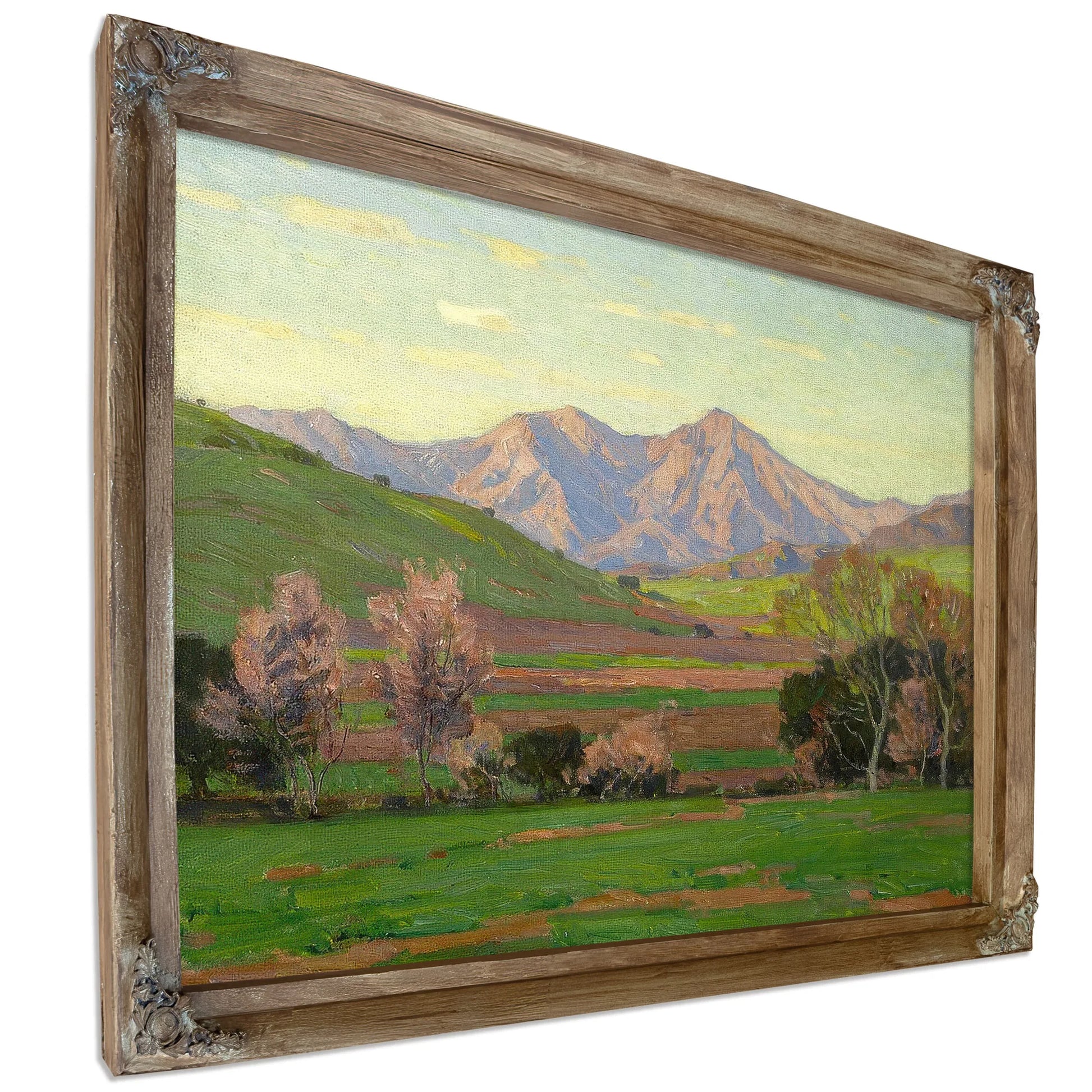 Verdant Landscape With Mountains Beyond By William Wendt Fine Art Print