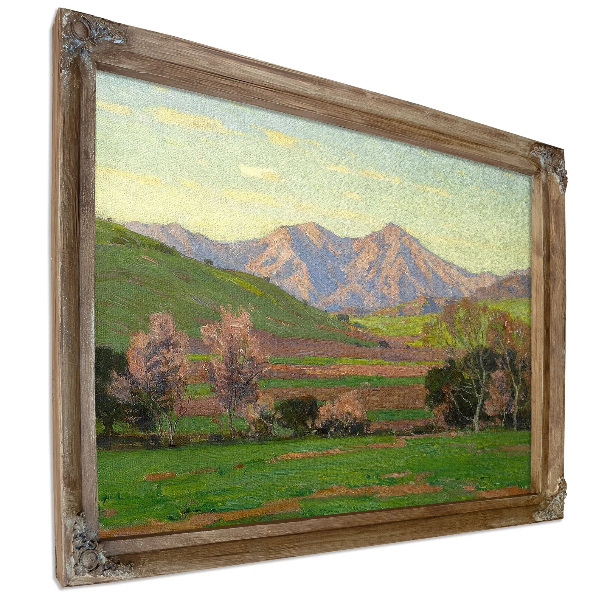 Verdant Landscape With Mountains Beyond By William Wendt Fine Art Print