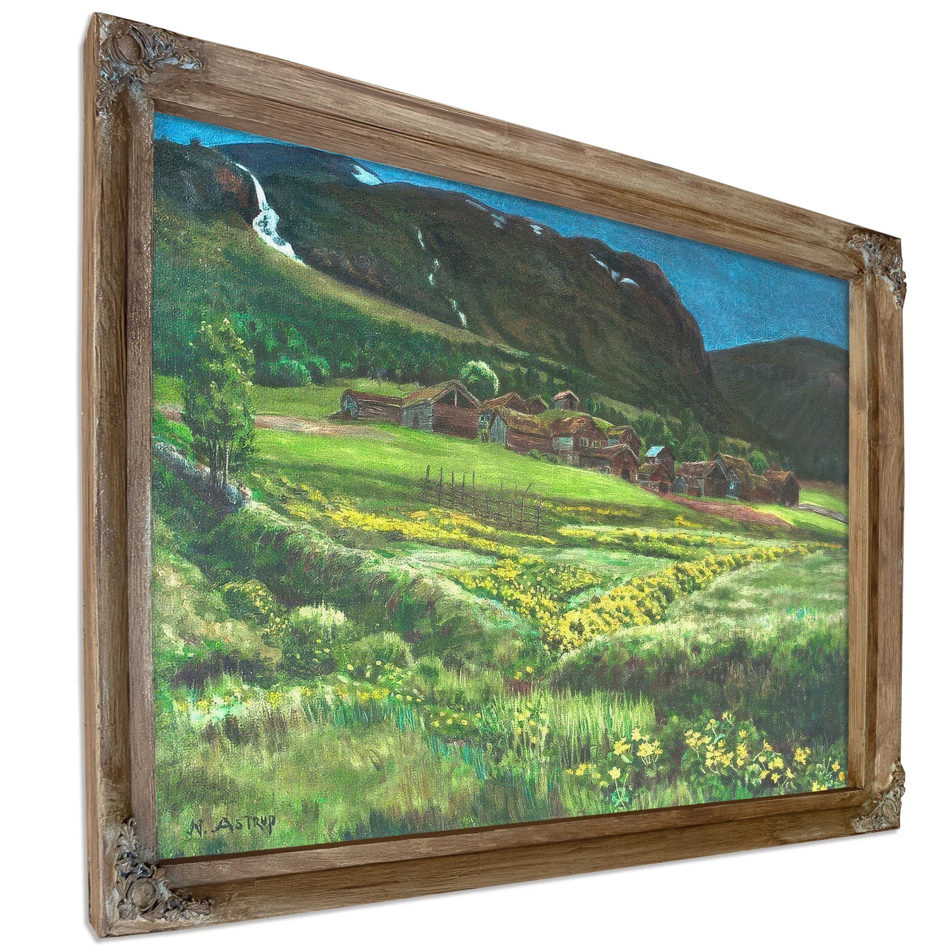 June Night And Old West Country Farmyard By Nicolai Astrup Fine Art Print