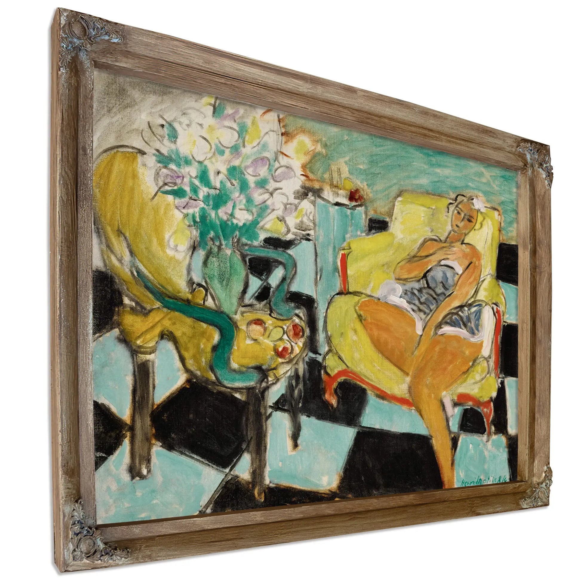 Odalisque In A Yellow Armchair by Henri Matisse