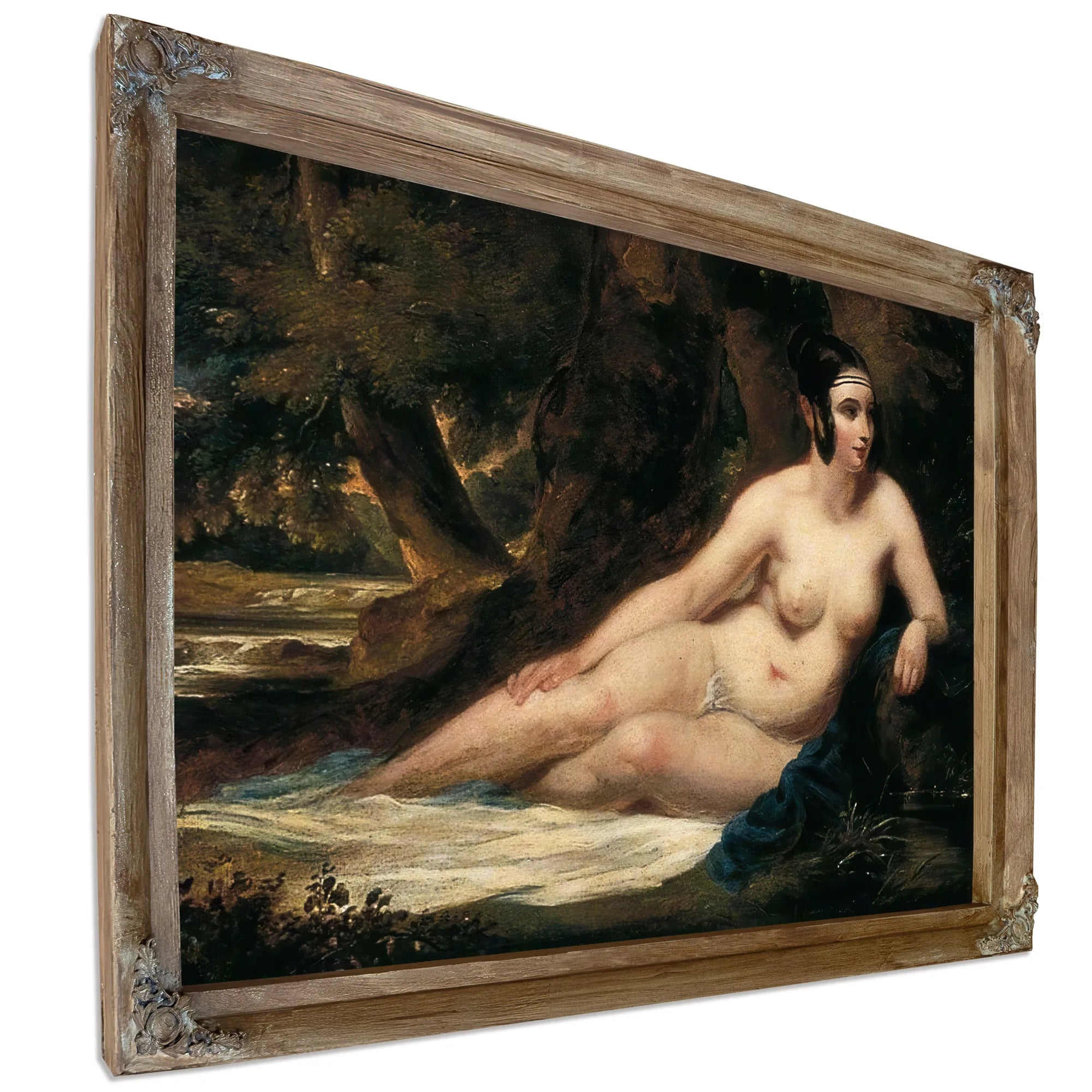 Reclining Female Nude In A Landscape By William Etty Fine Art Print