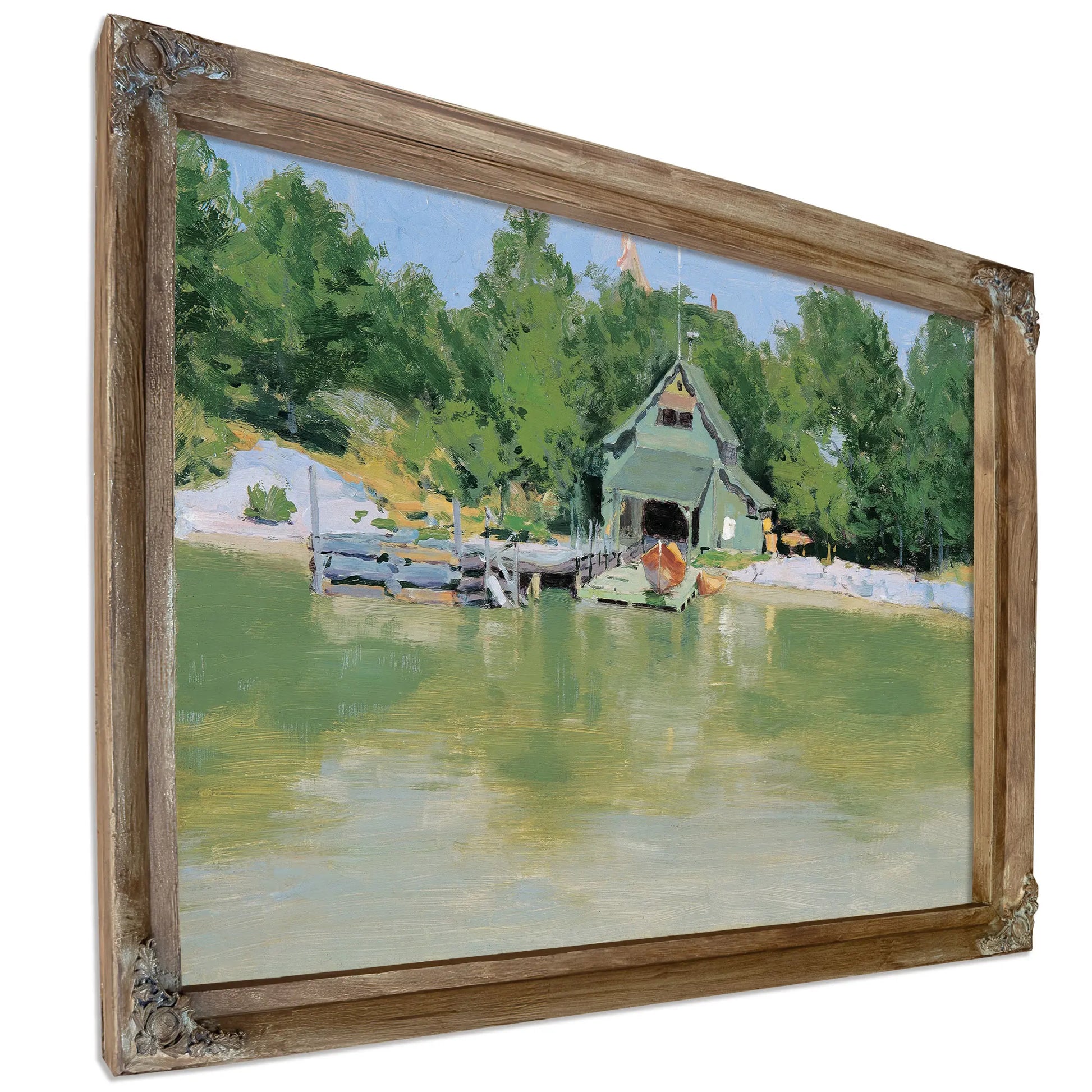 Boat House At Ingleneuk by Frederic Remington
