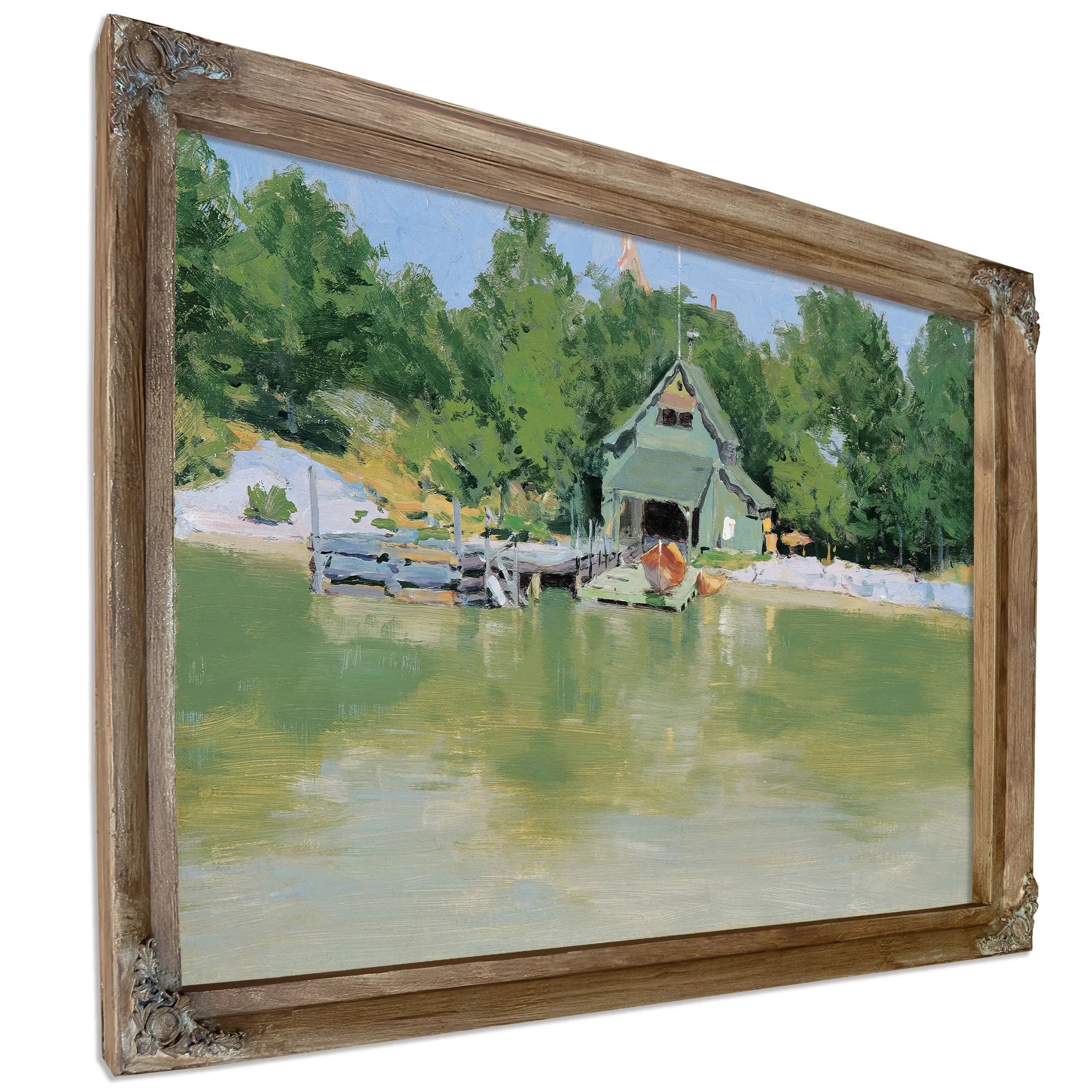 Boat House At Ingleneuk by Frederic Remington