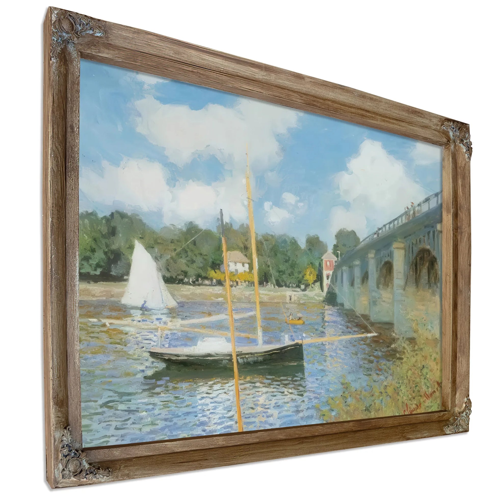 The Road Bridge At Argenteuil By Claude Monet Fine Art Print