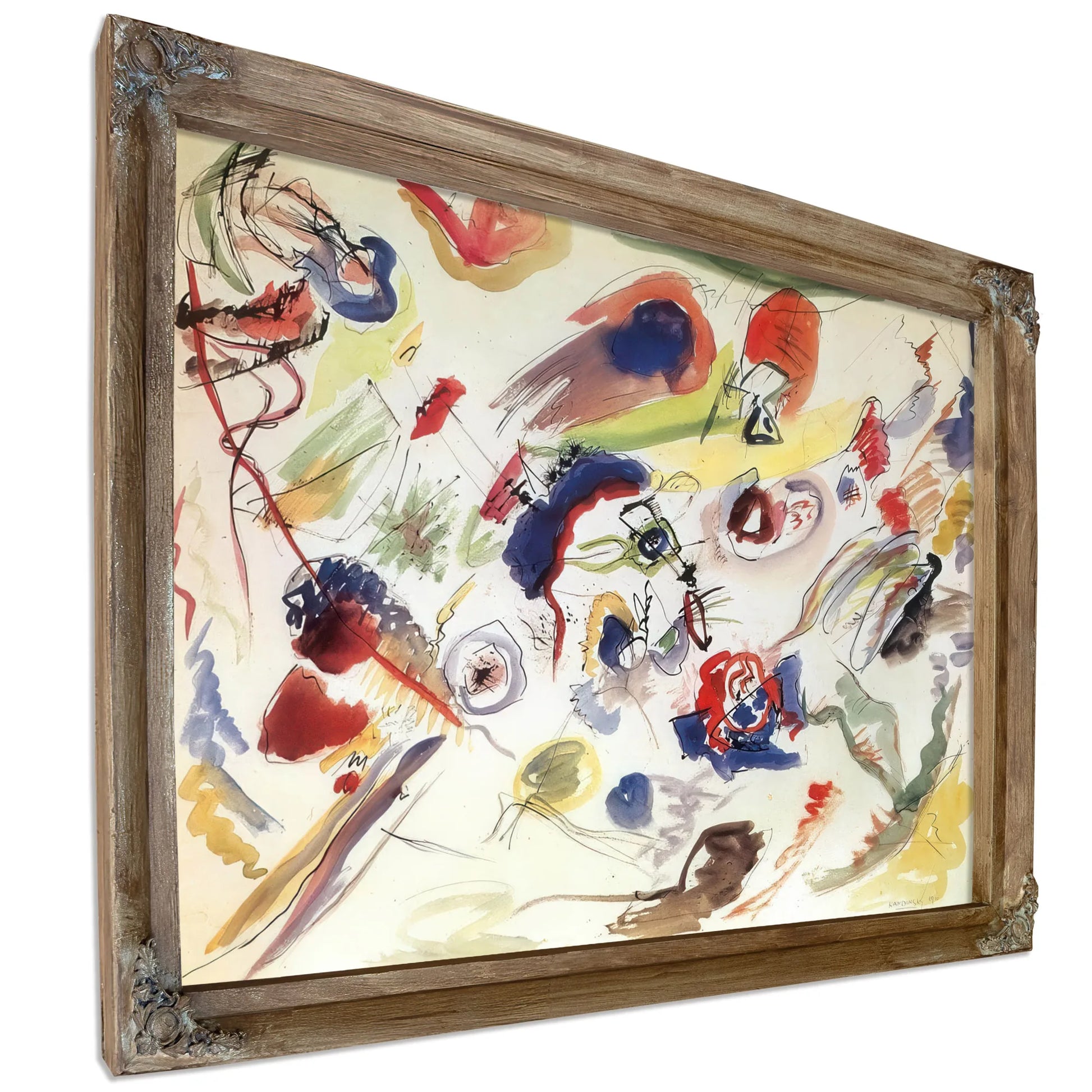 Untitled (First Abstract Watercolour By Wassily Kandinsky Fine Art Print