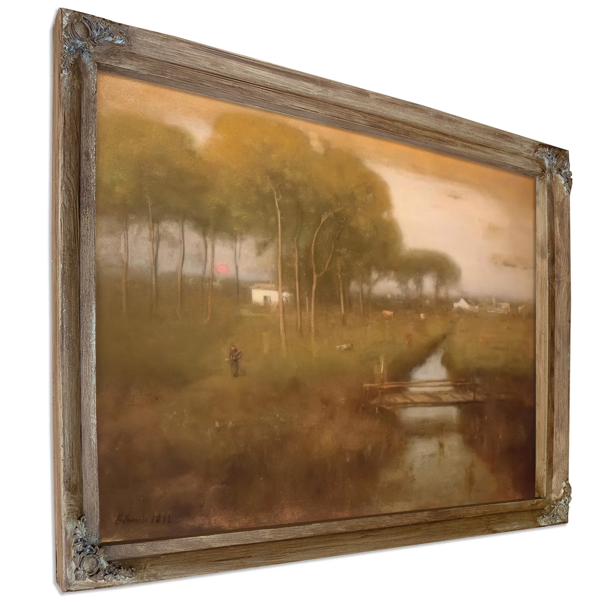 Early Moonrise Tarpon Springs By George Inness Fine Art Print