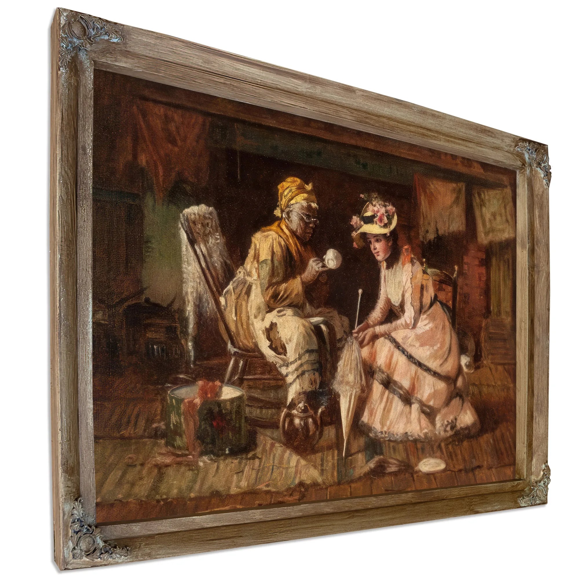 Reading The Tea Leaves By Harry Roseland Fine Art Print