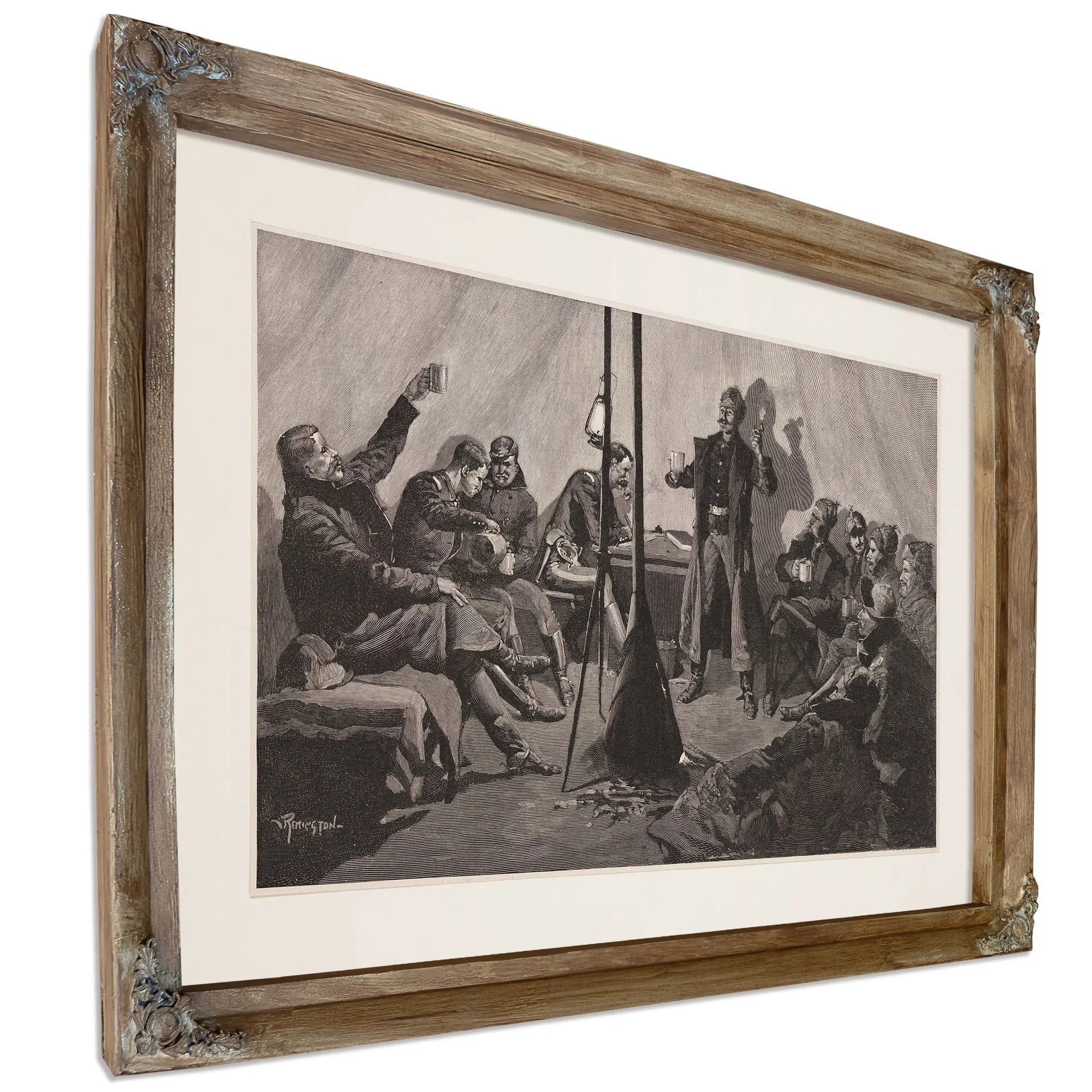Merry Christmas In A Sibley Tepee by Frederic Remington