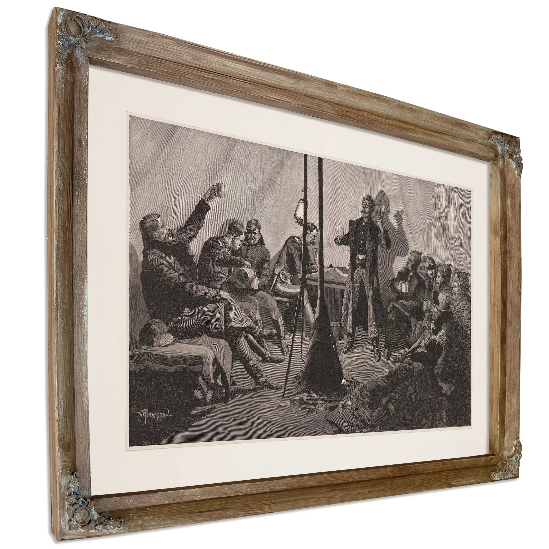 Merry Christmas In A Sibley Tepee by Frederic Remington