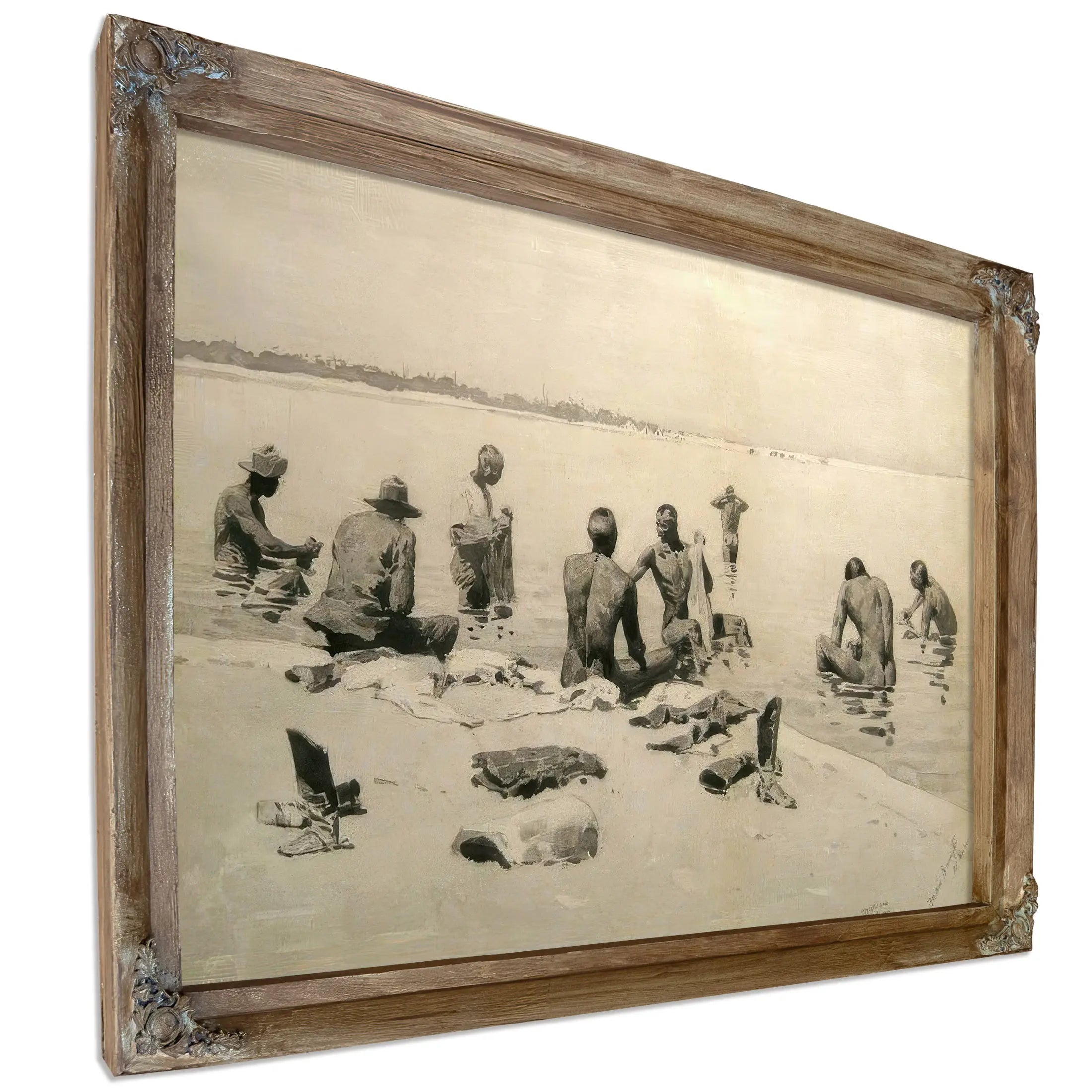 Ninth Cavalry Colored Troops On Washing Duty In The Golf by Frederic Remington