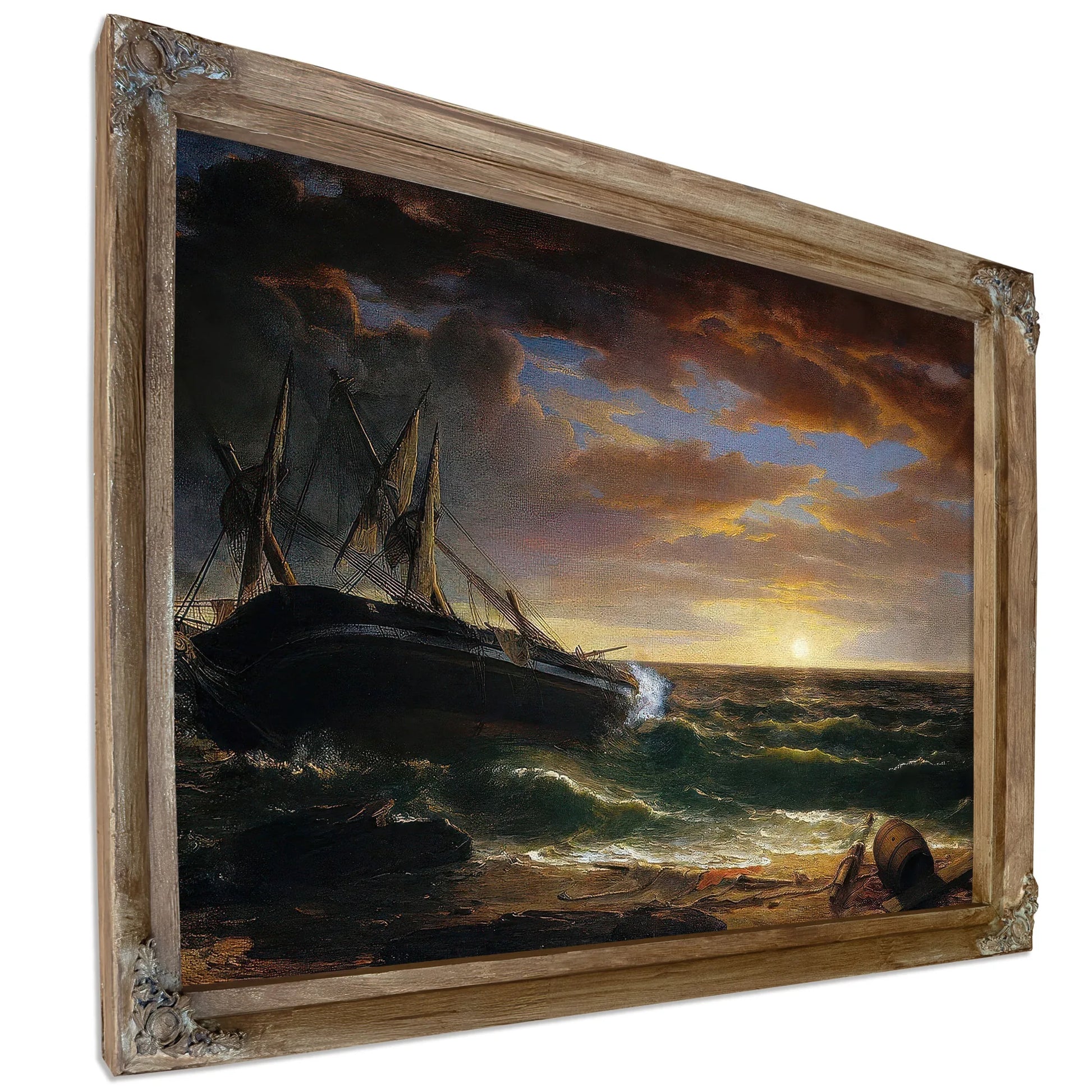 The Stranded Ship By Asher B Durand Fine Art Print